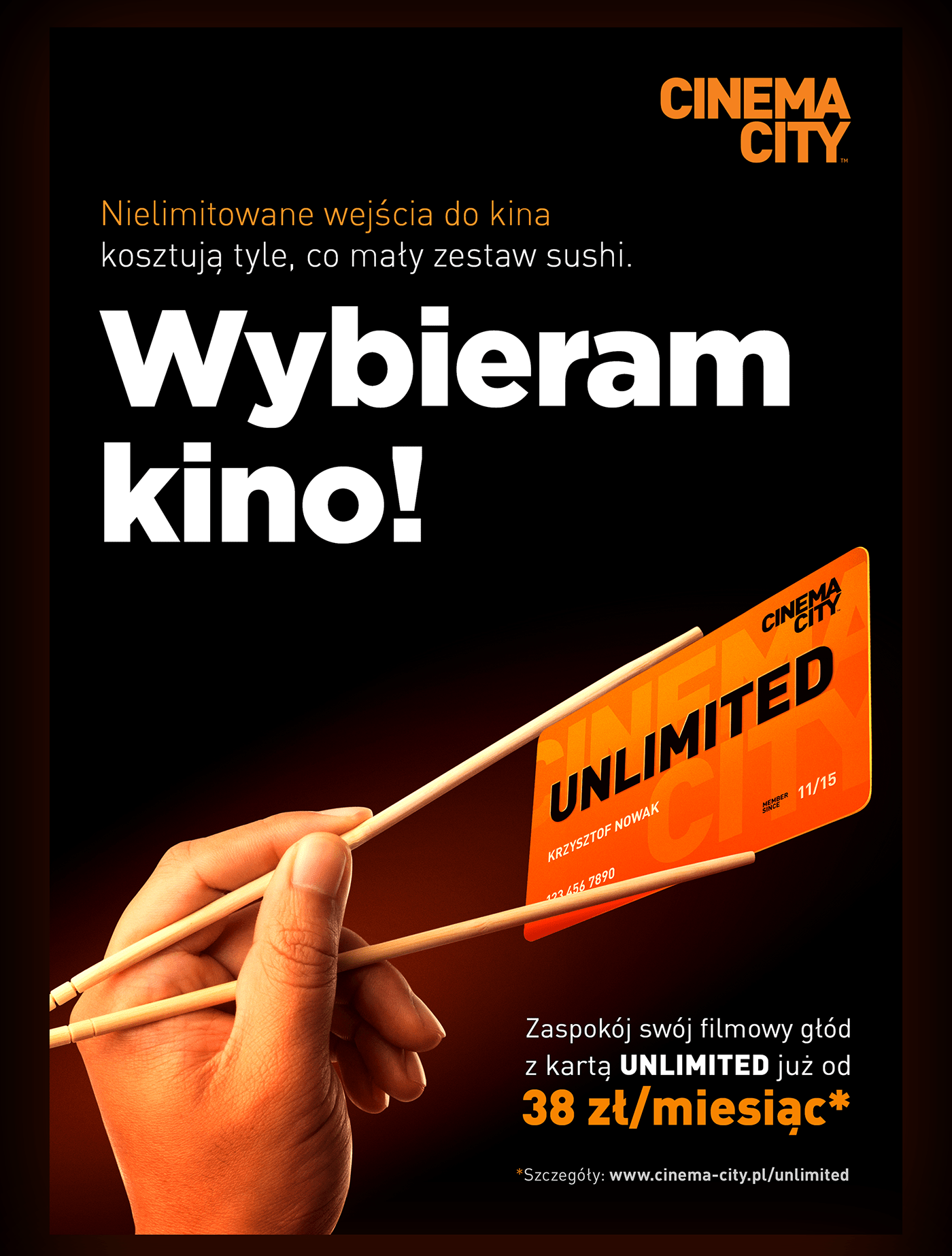 Advertising  banner campaign Cinema concept design graphic design  key visual orange Unlimited