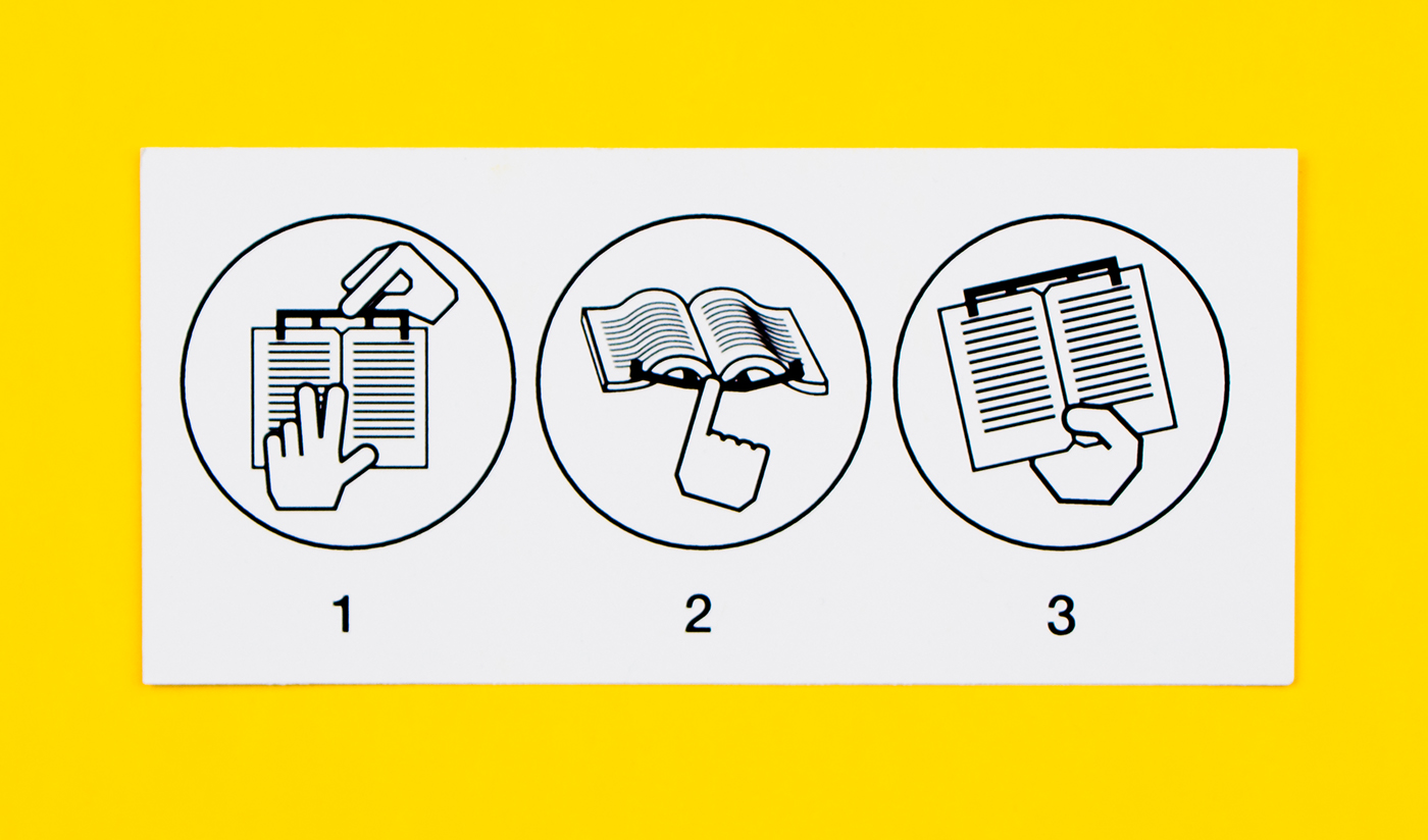 Lester book holder holder 3d print 3D design pocket book Page Holder Helvetica Neue package design  instructions poster