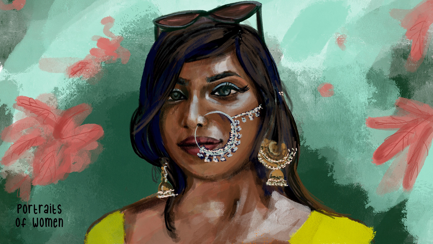 art digital illustration portraits PROCREATE ART women womenportraits