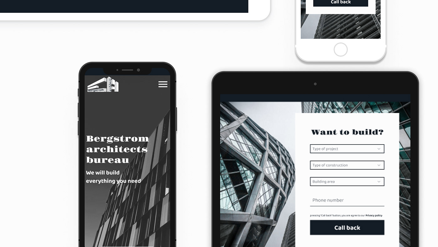 animated site architects architectural bureau Figma mainpage UI UI/UX Web Website