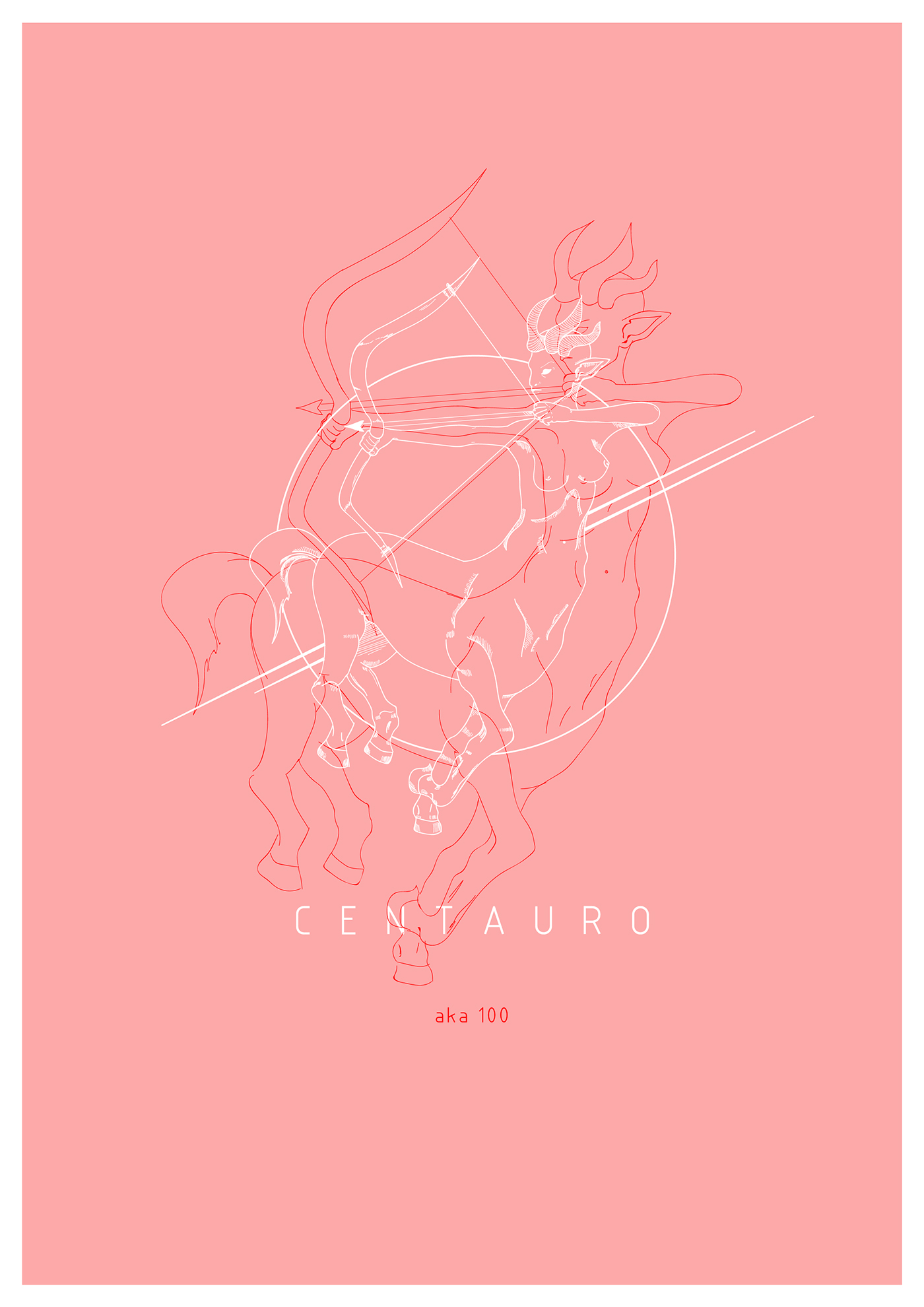 concept logo Centauro animals graphicdesign Illustrator photoshop ILLUSTRATION  Drawing 