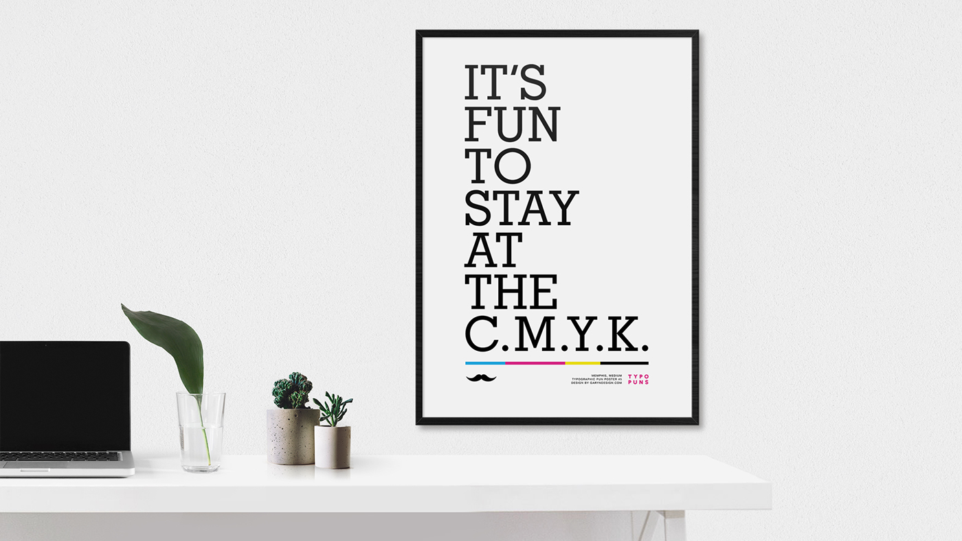 typographic joke pun  humour funny times new roman Akzidenz Grotesk univers Lubalin Graph Memphis poster frame series set Collection group type Y.M.C.A C.M.Y.K baseline bassline accidents happen humour