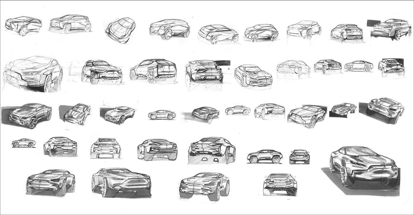 Mitsubishi suv sketch cool Offroad hybrid Dynamic Master Project