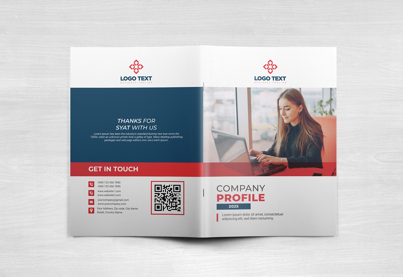 A4 Brochure Design, Pamphlet Template, White Paper, Guidebook, company profile, FREE TEMPLATE