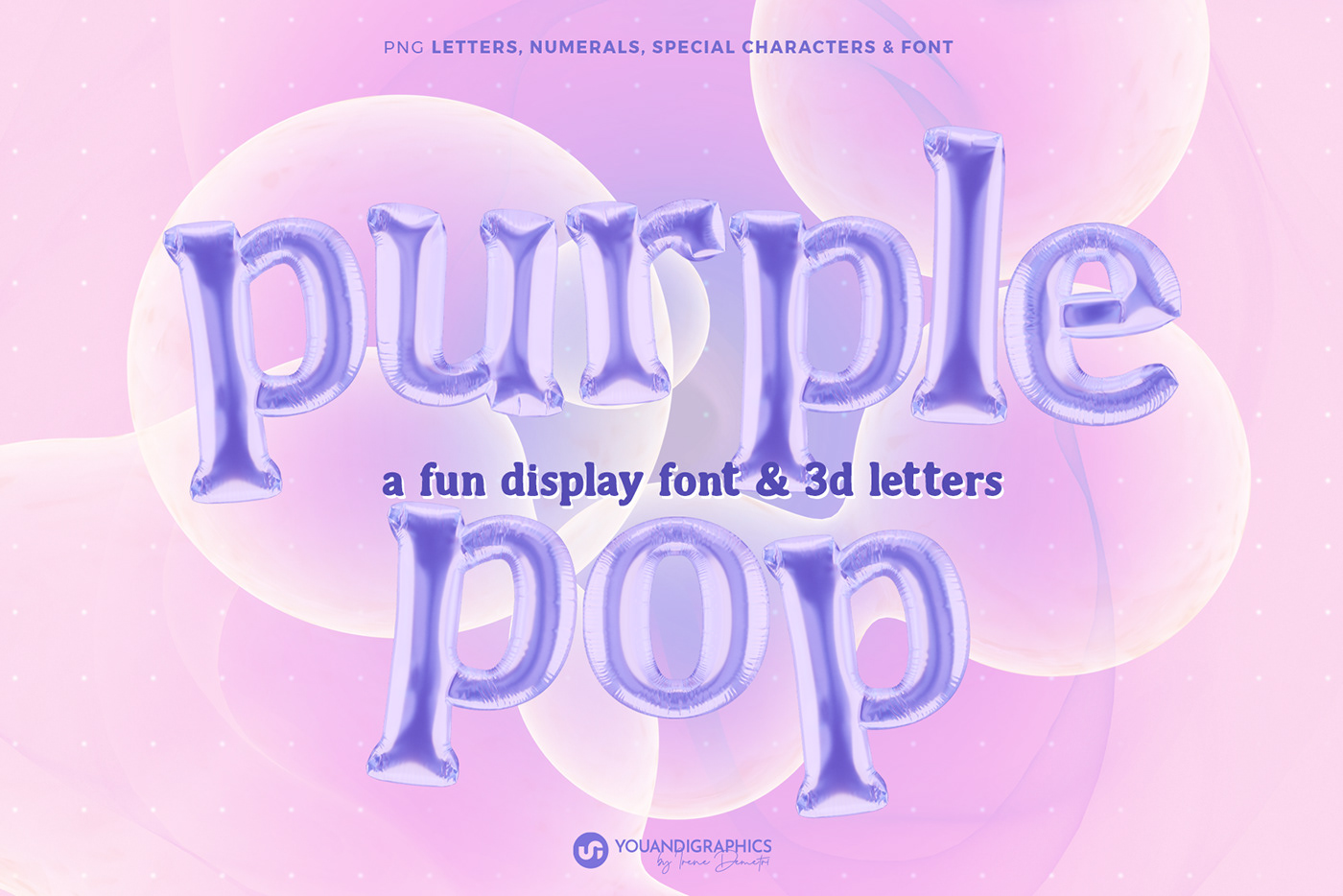 font typography   brand identity 3dlettering 3D balloon party Invitation Birthday graphic design 