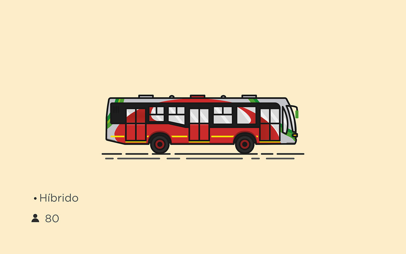 Autobuses ilustracion transporte capital gif Minimalista bogota