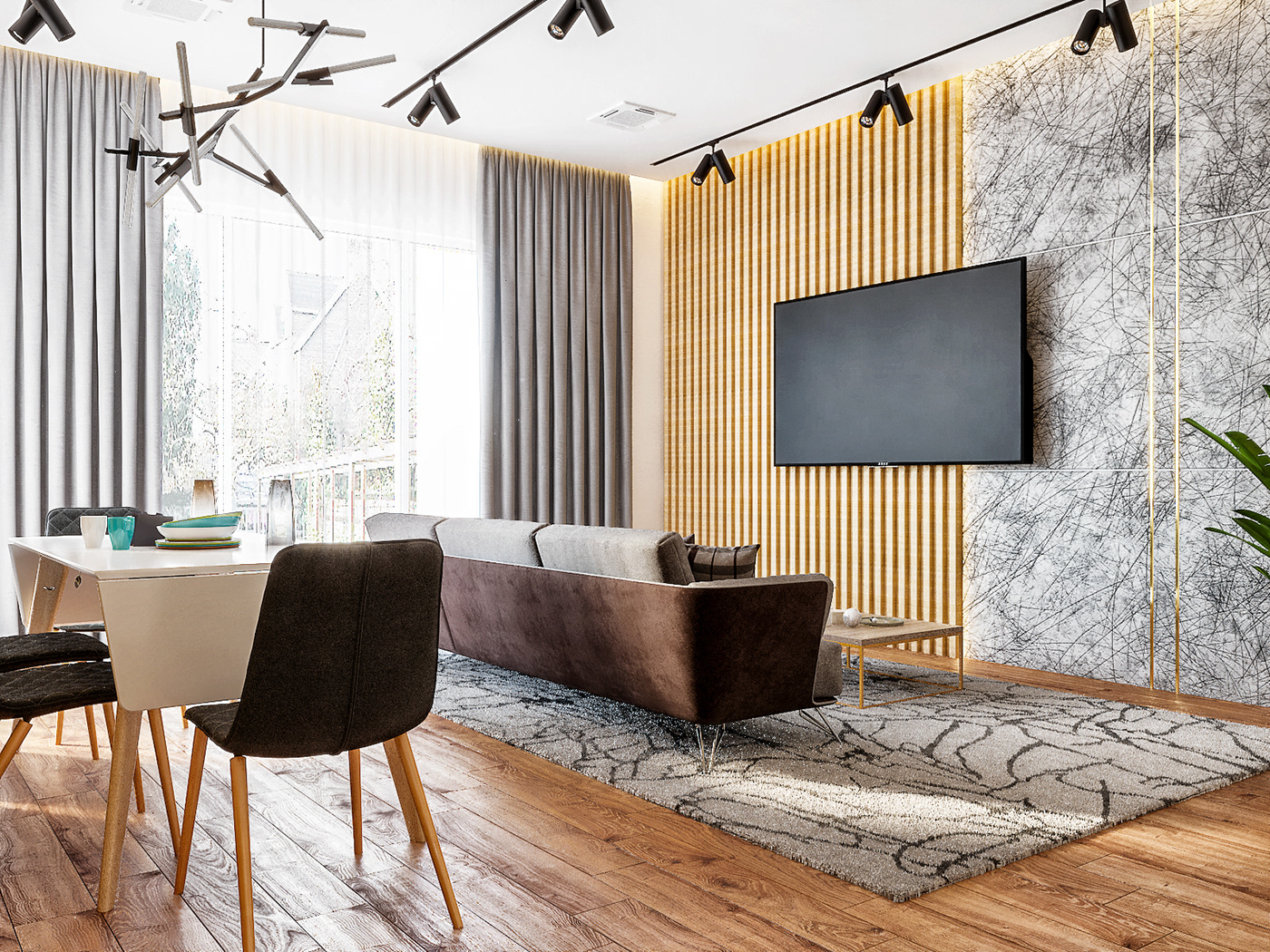 minimal Comtemporary living room dining less is more Interior Minimal interior designer Space  free 3dsmax scene