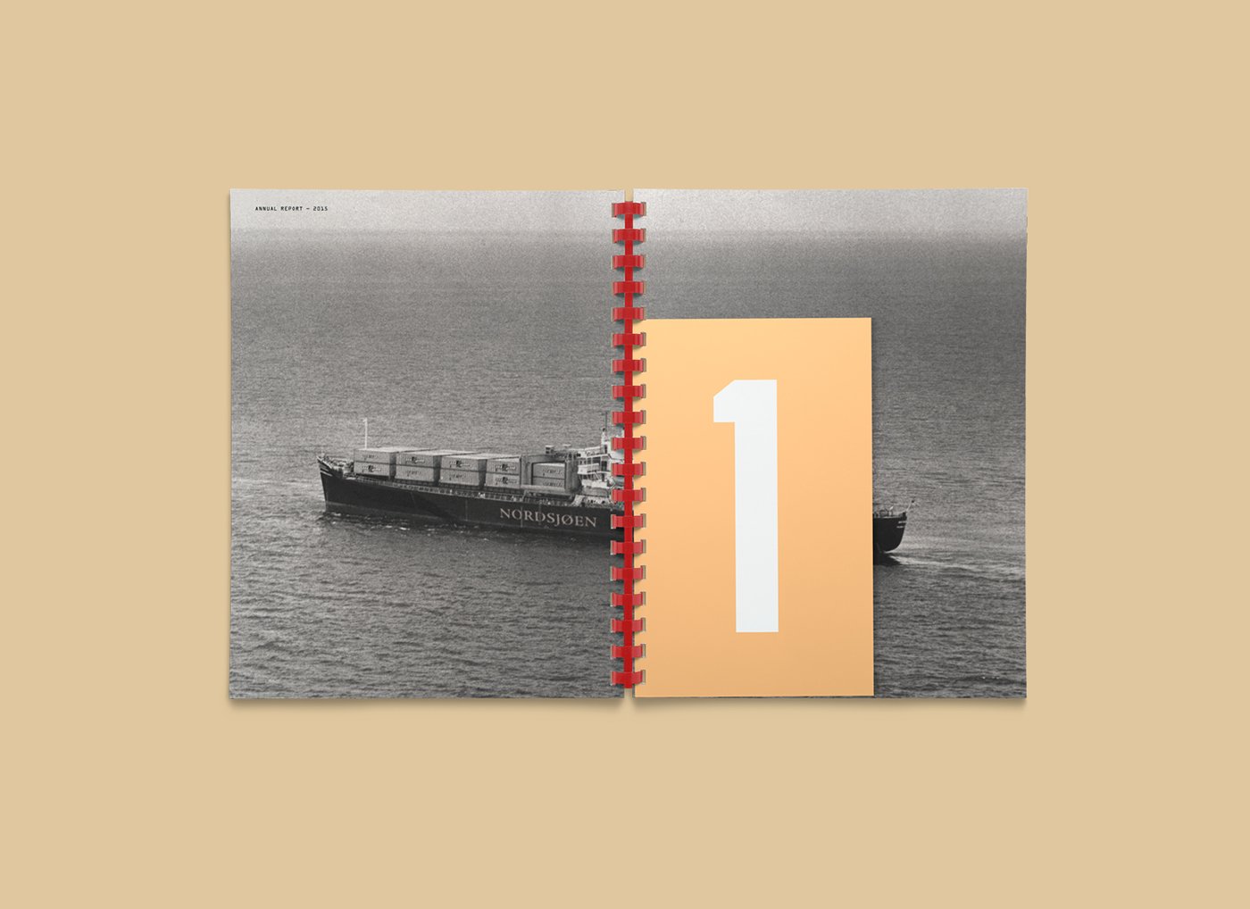 graphic design  print design typography   annual report shipping norway boat container editorial