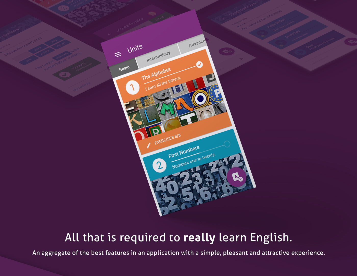 app android english learn usa mobile application user Experience Interface user experience ux UI