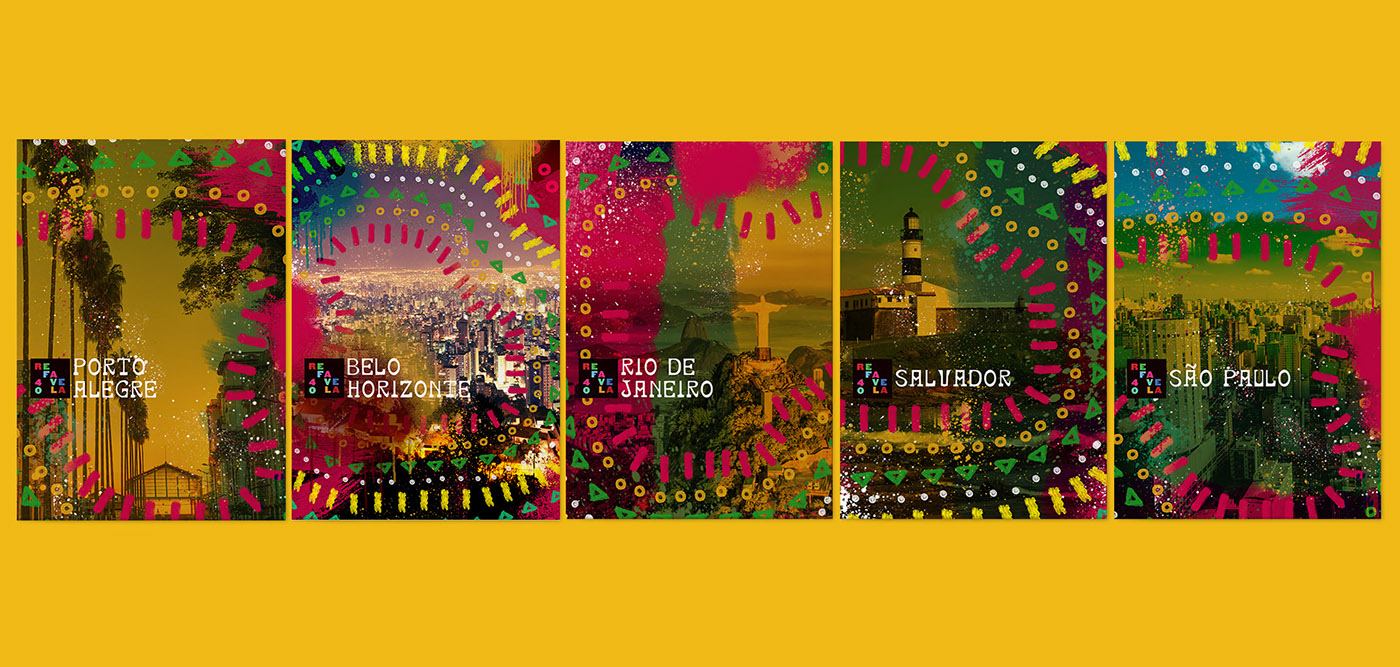 Gilberto Gil merchandise colorful refavela40 mike knecht design ILLUSTRATION  africa Brazil Poster Design