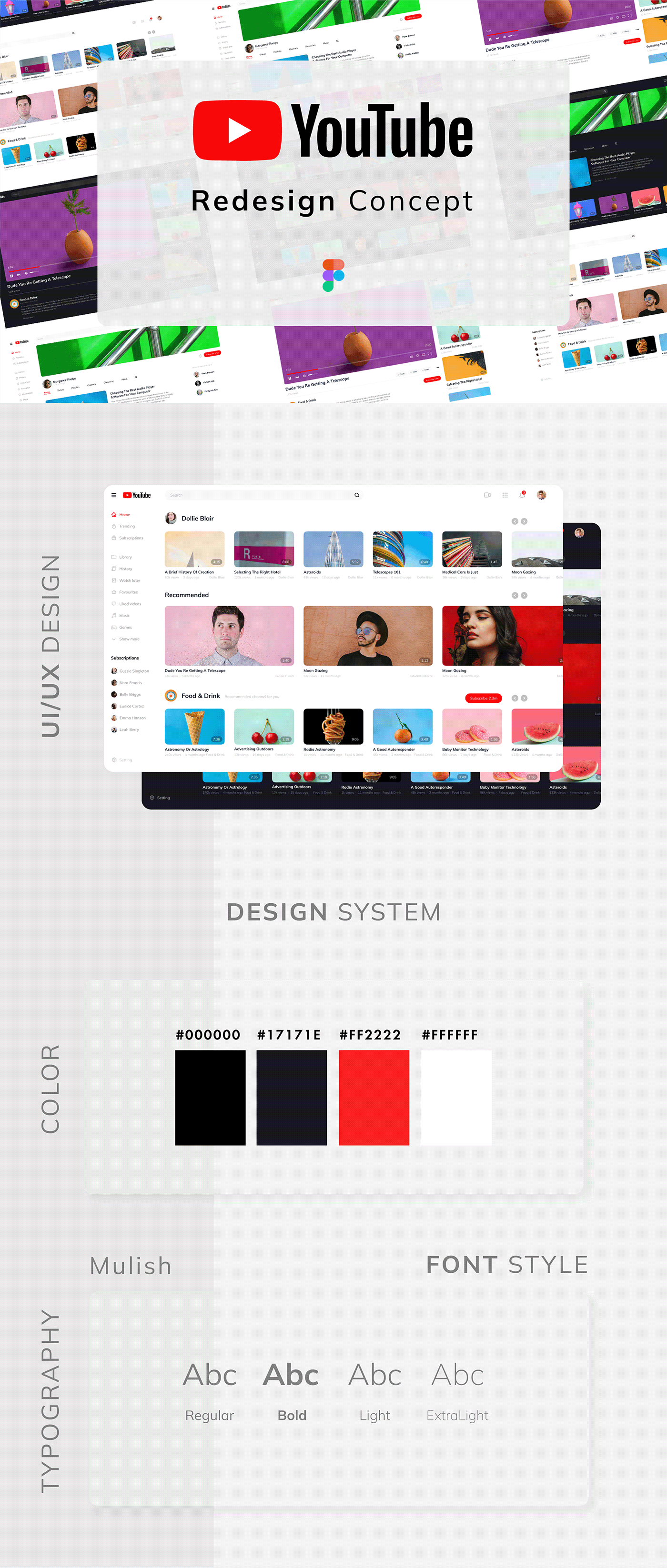 concept concept design desktop mobile redesign social media UX design ux/ui video youtube