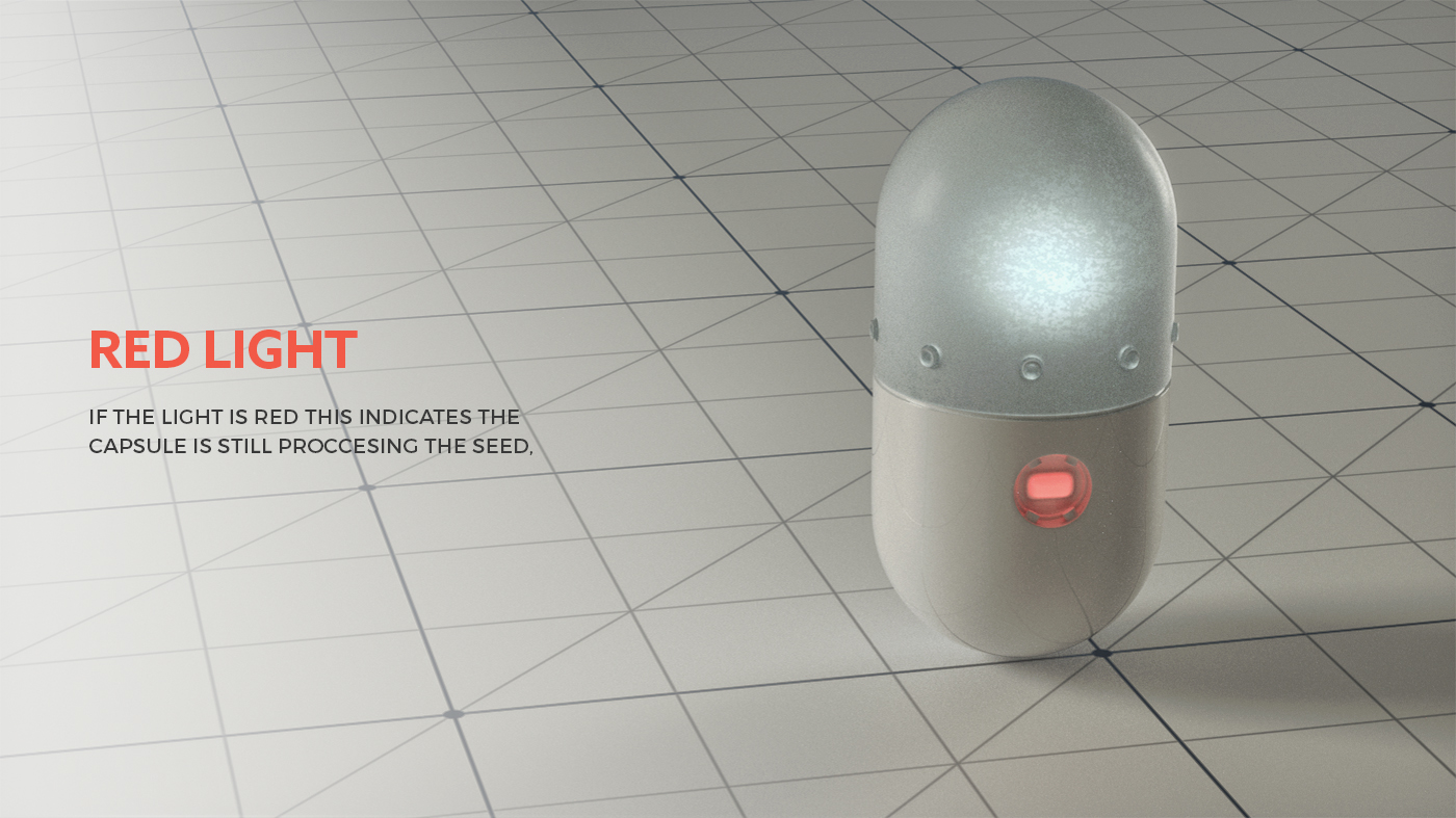 life capsule octane cinema4d Scifi product rendering