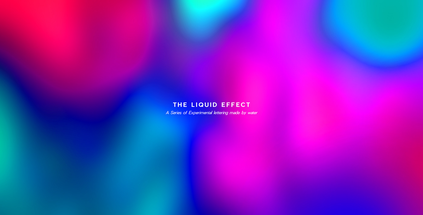 experiment Liquid color gradient typography   lettering Photography  art type