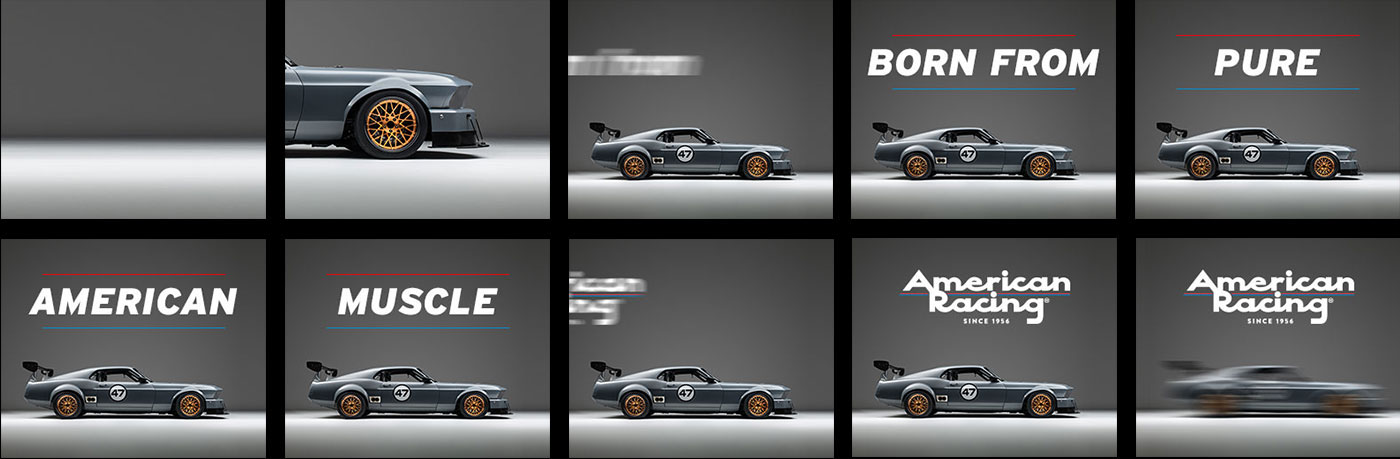 Adobe Portfolio American Racing wheels Auto automotive   Ford Mustang Icon