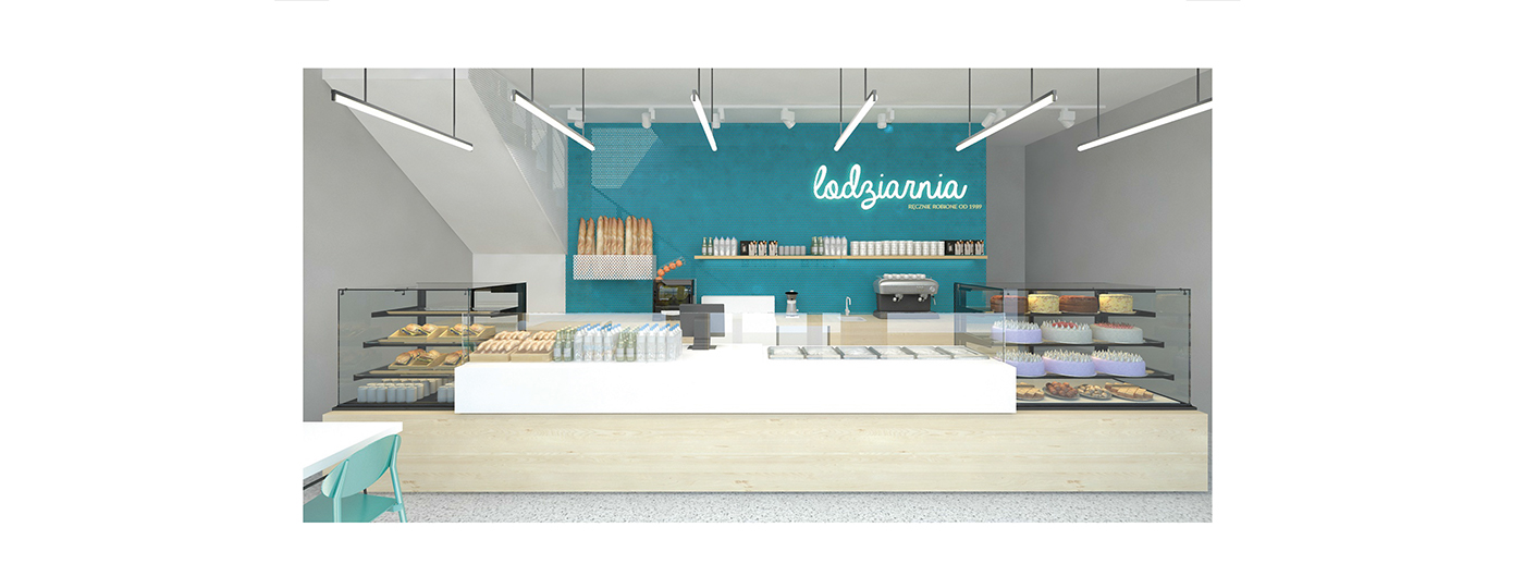 Coffee cafe icescream ice-scream Logo Design identify shop graphic wayfinding design