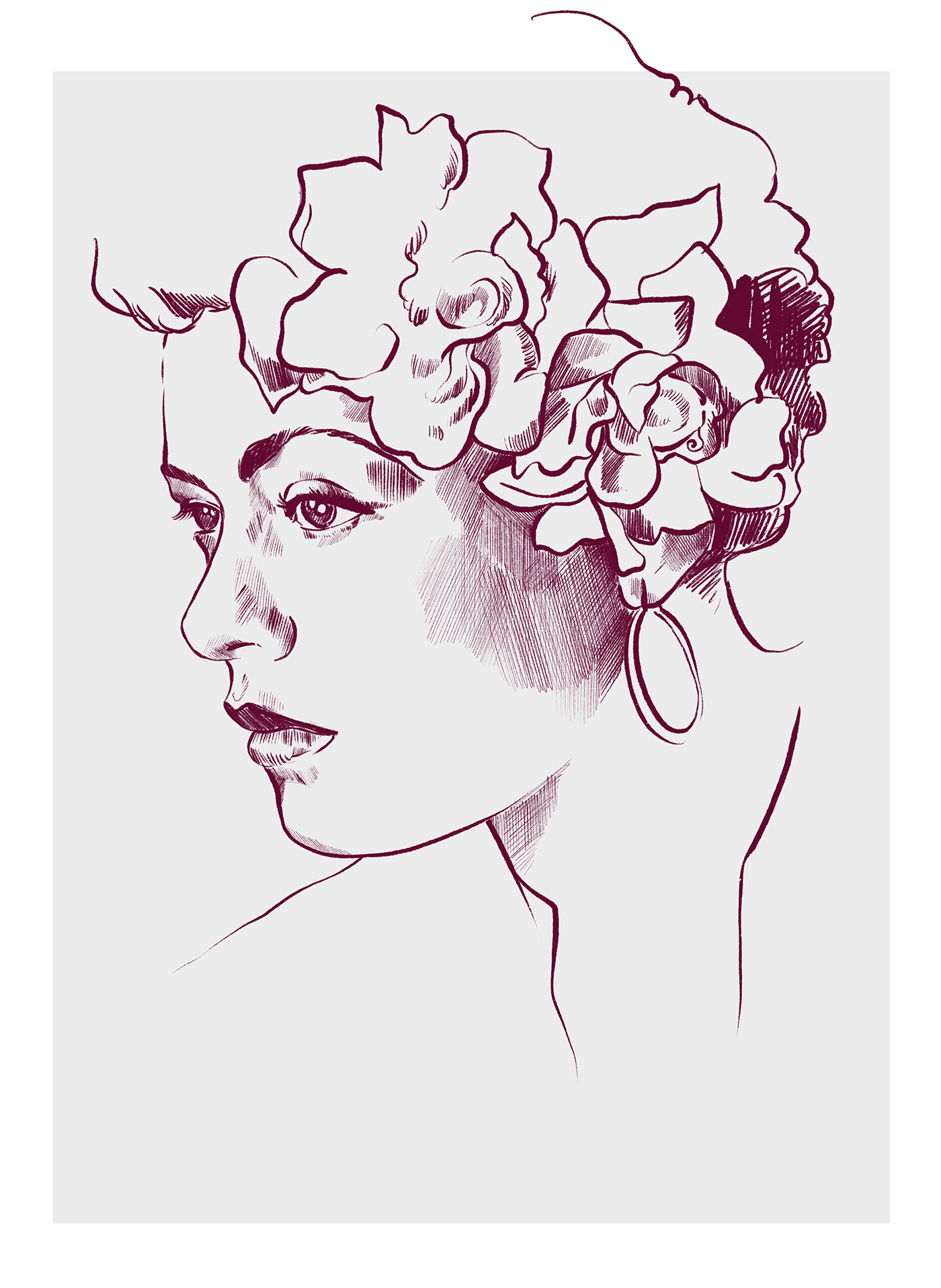 billie holiday woman jazz Singer blues strong empowerment lady day pen portrait Lady jazz woman Harlem