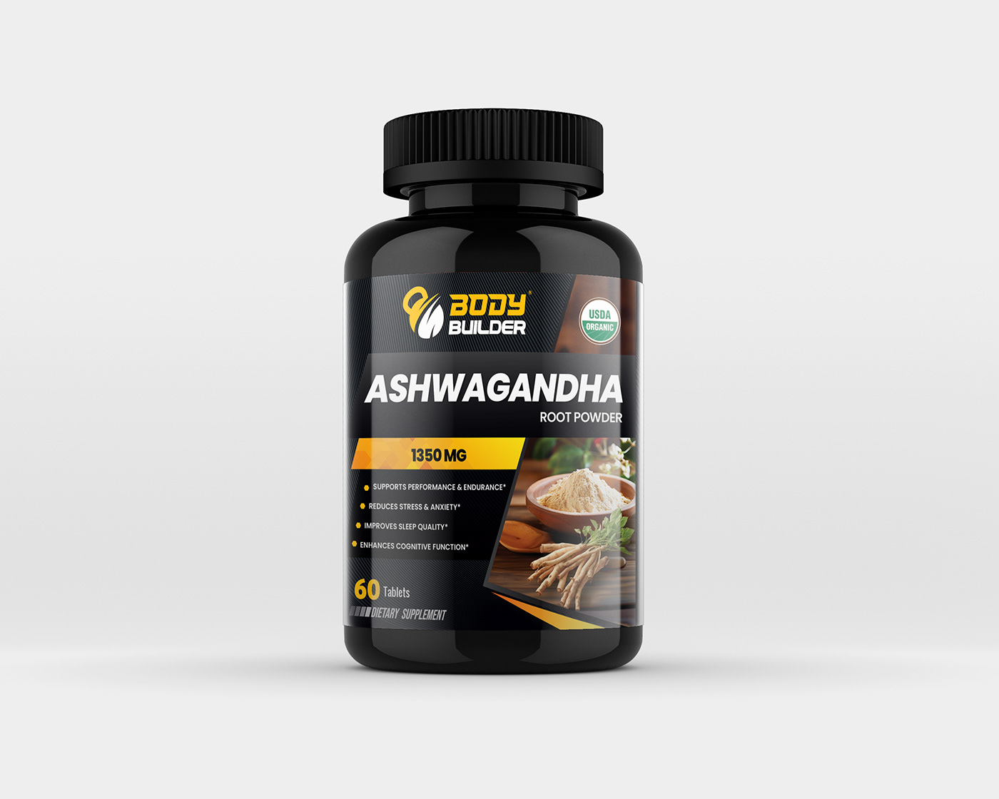 ashwagandha roots supplement vitamins minerals Packaging brand identity adobe illustrator Brand Design Herbals
