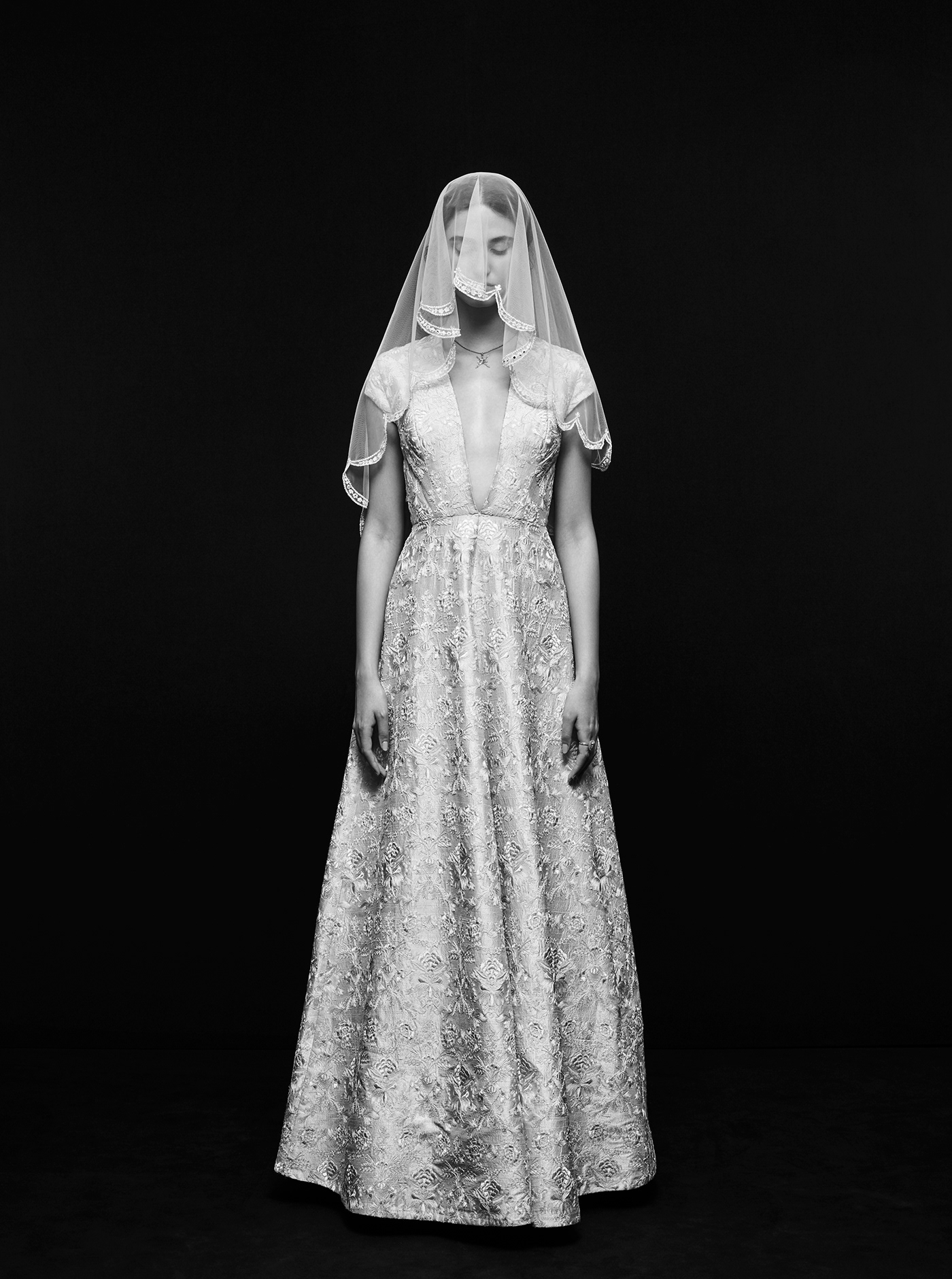 WEDDING DRESS Photography  beauty Fashion  model woman retouch black and white monochrome