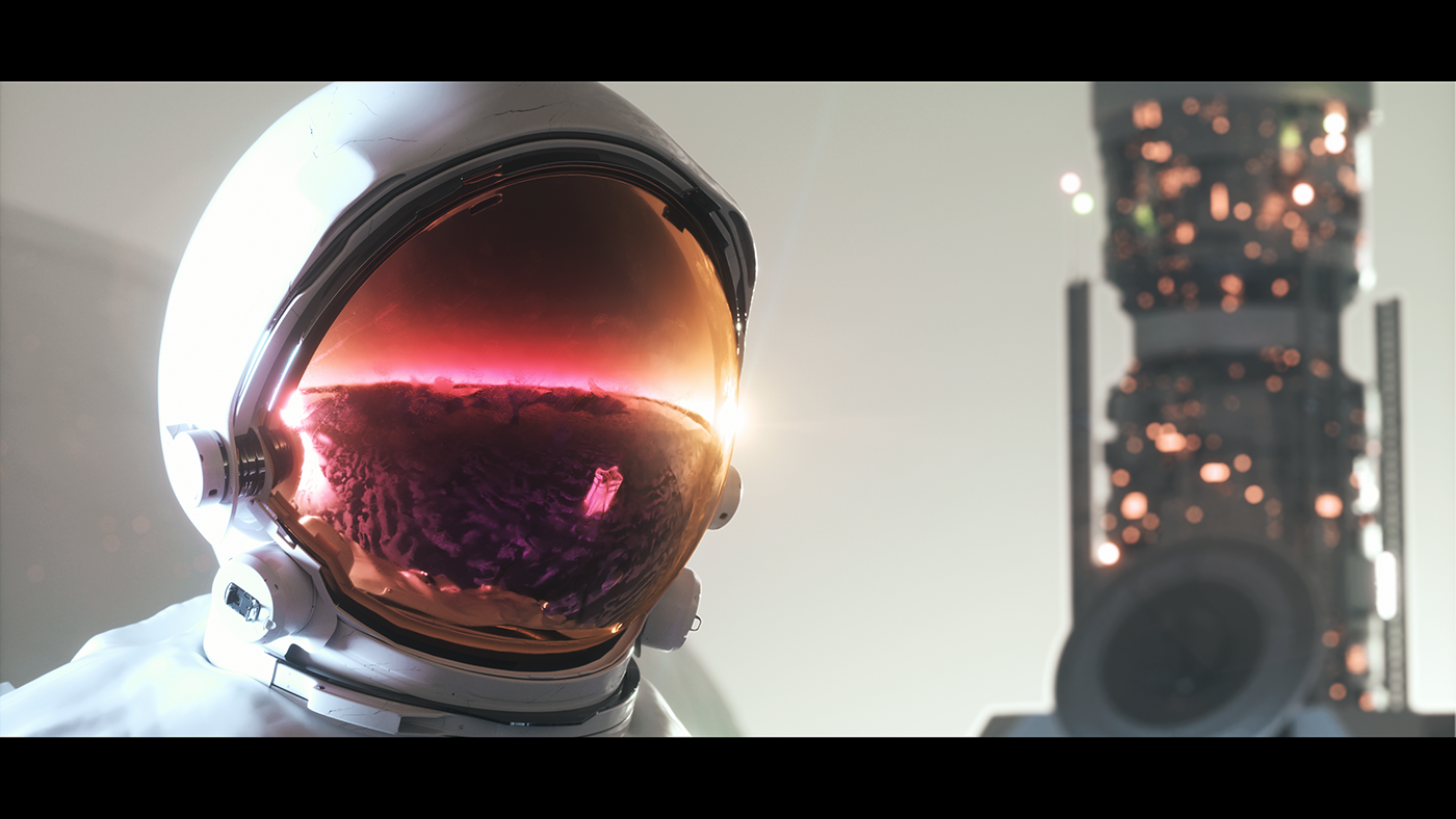 astronaut planet Lonely Planet octane cinema4d Realism spaceship