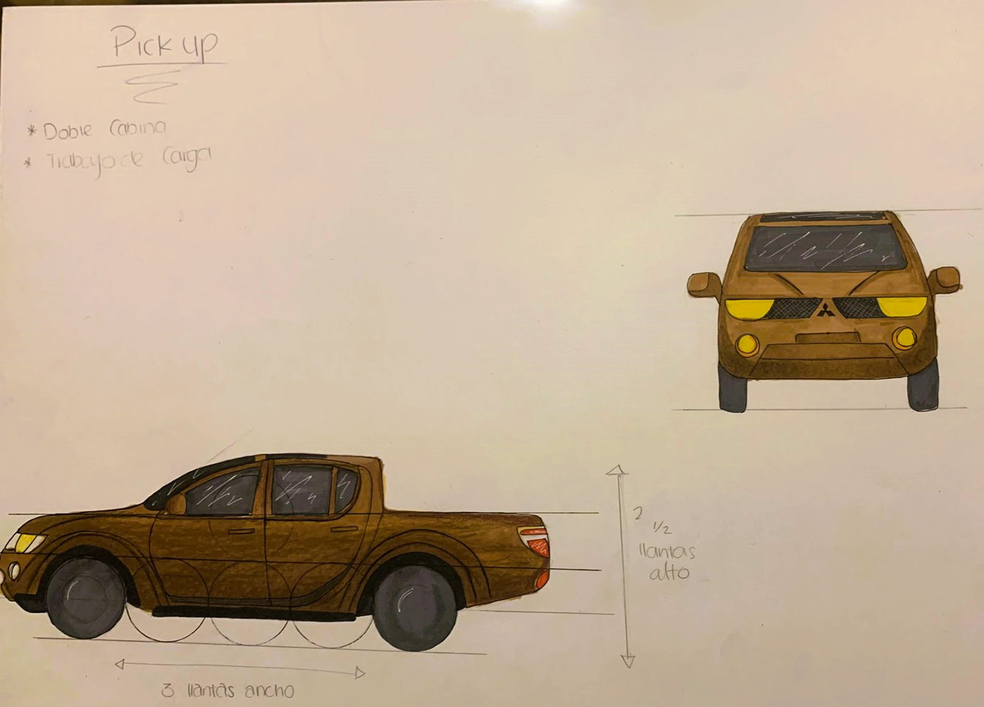 Truck car automobile sketch