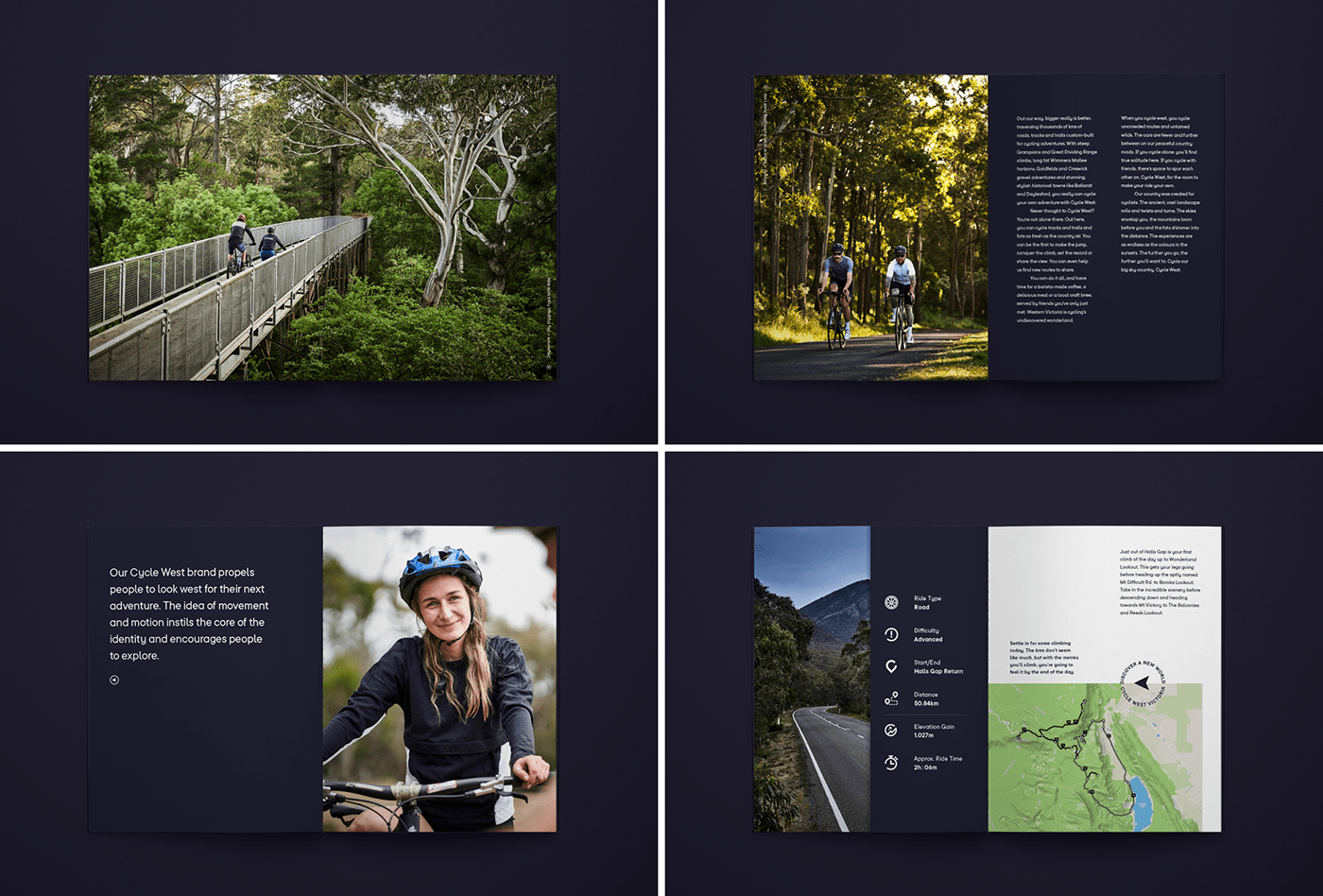 Bike brand branding  cycle destination guidelines Photography  tourism victoria west victoria