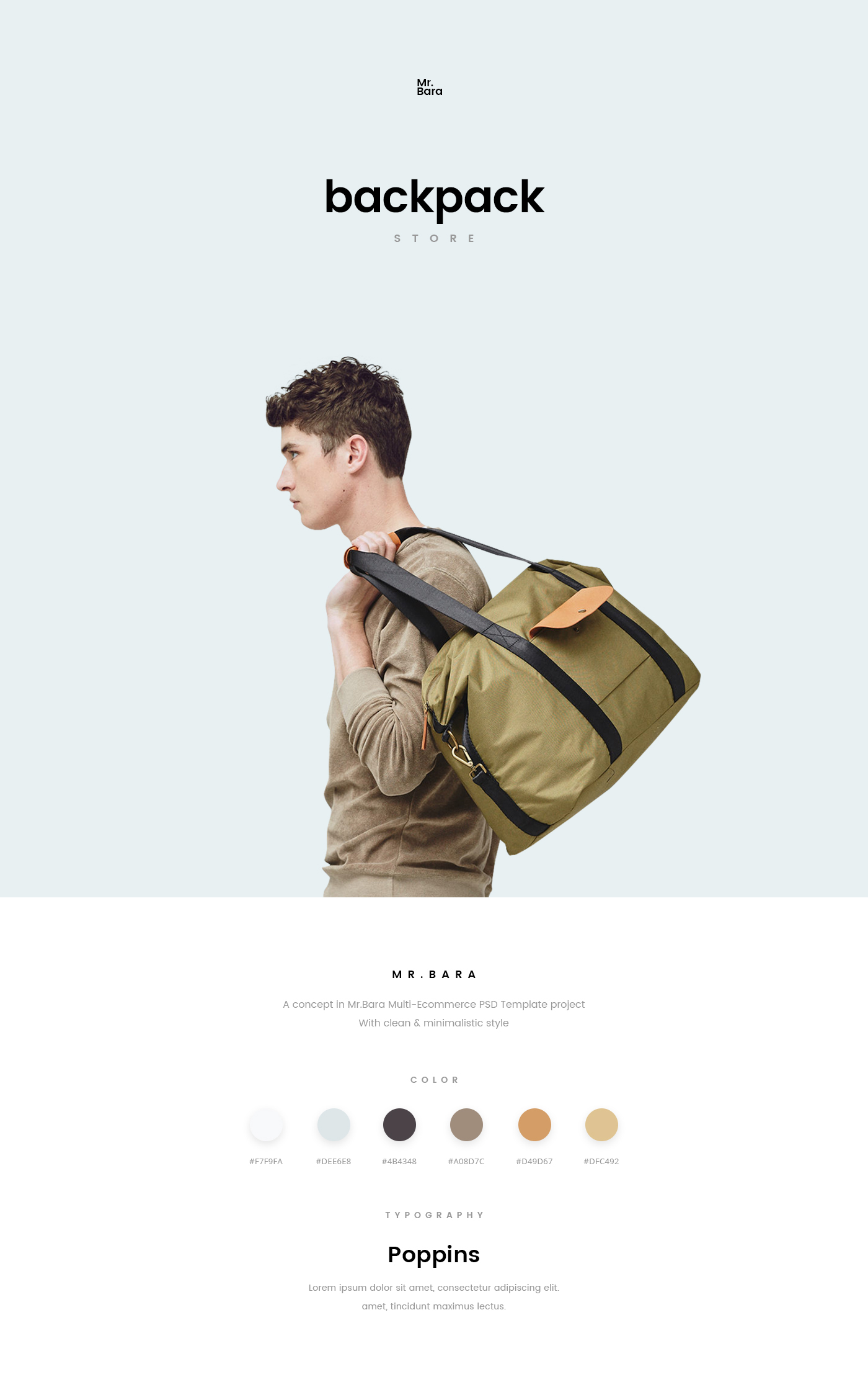 bag backpack shop Theme site Fashion  Ecommerce store minimal clean