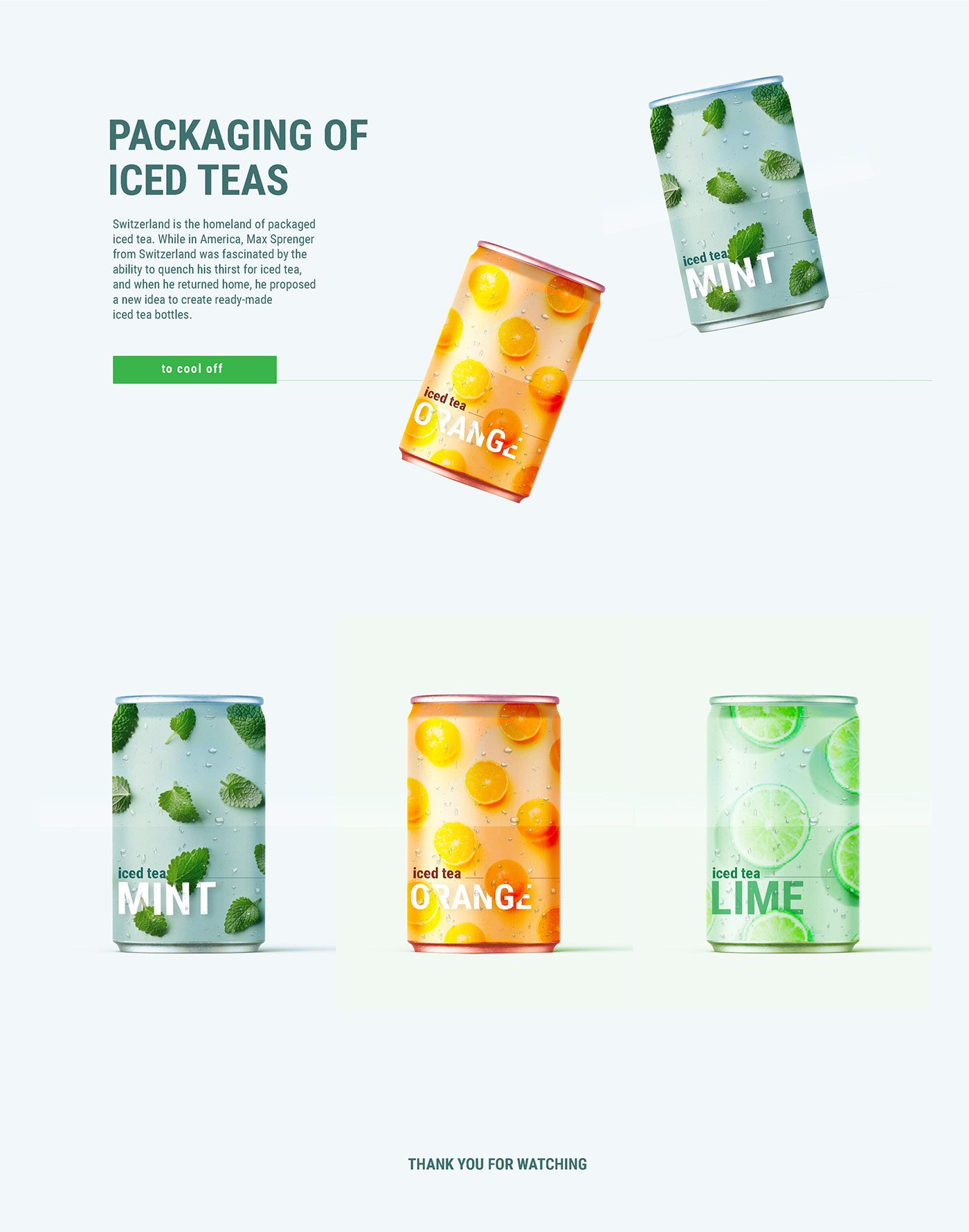 Bottel branding  design iced juse lime mint orange pakeging tea