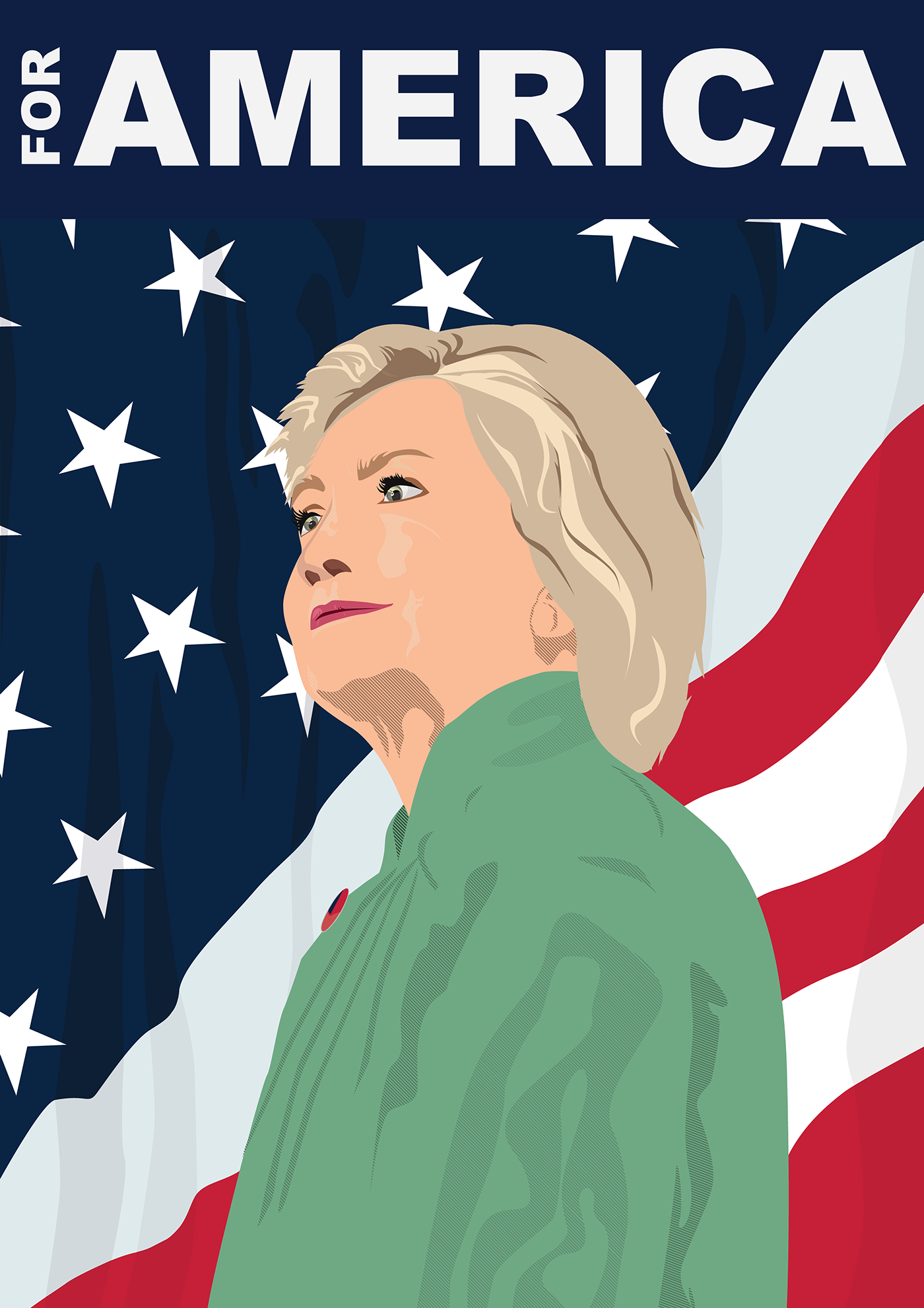 Hillary Clinton, For America 2016 (Illustration) on Behance