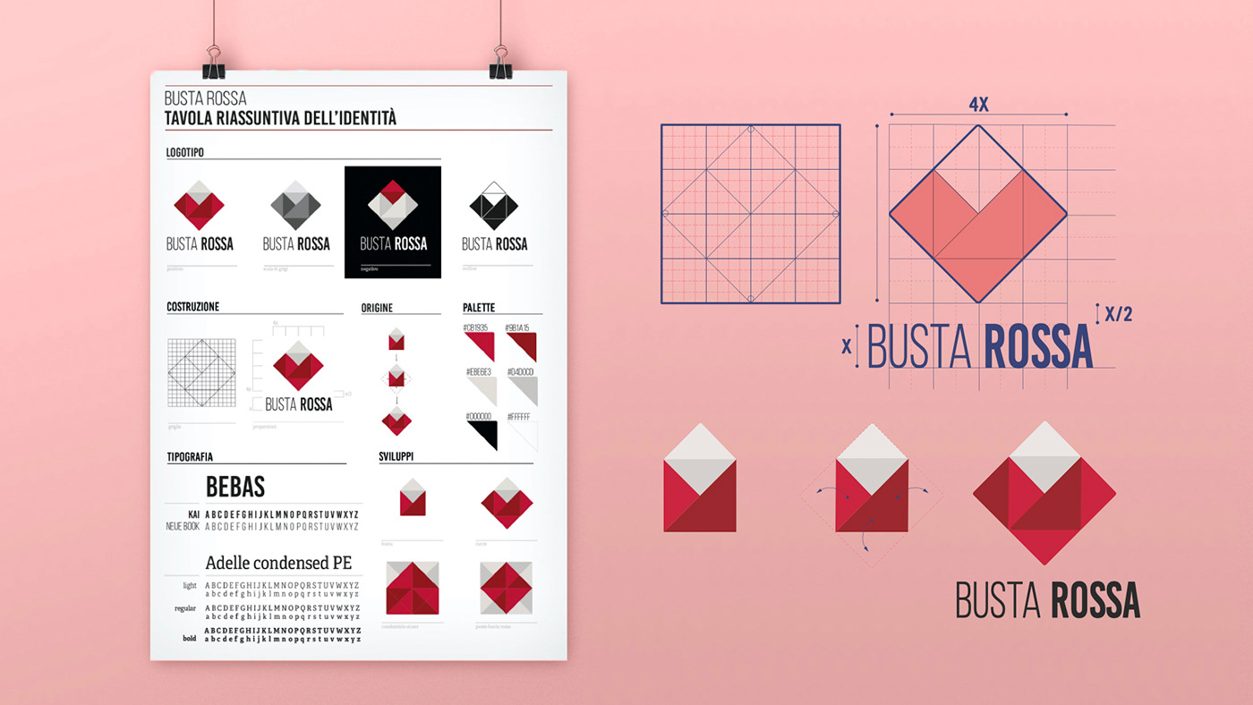 ComunediMilano Welfare and Medical brand identity graphic origami design Service design