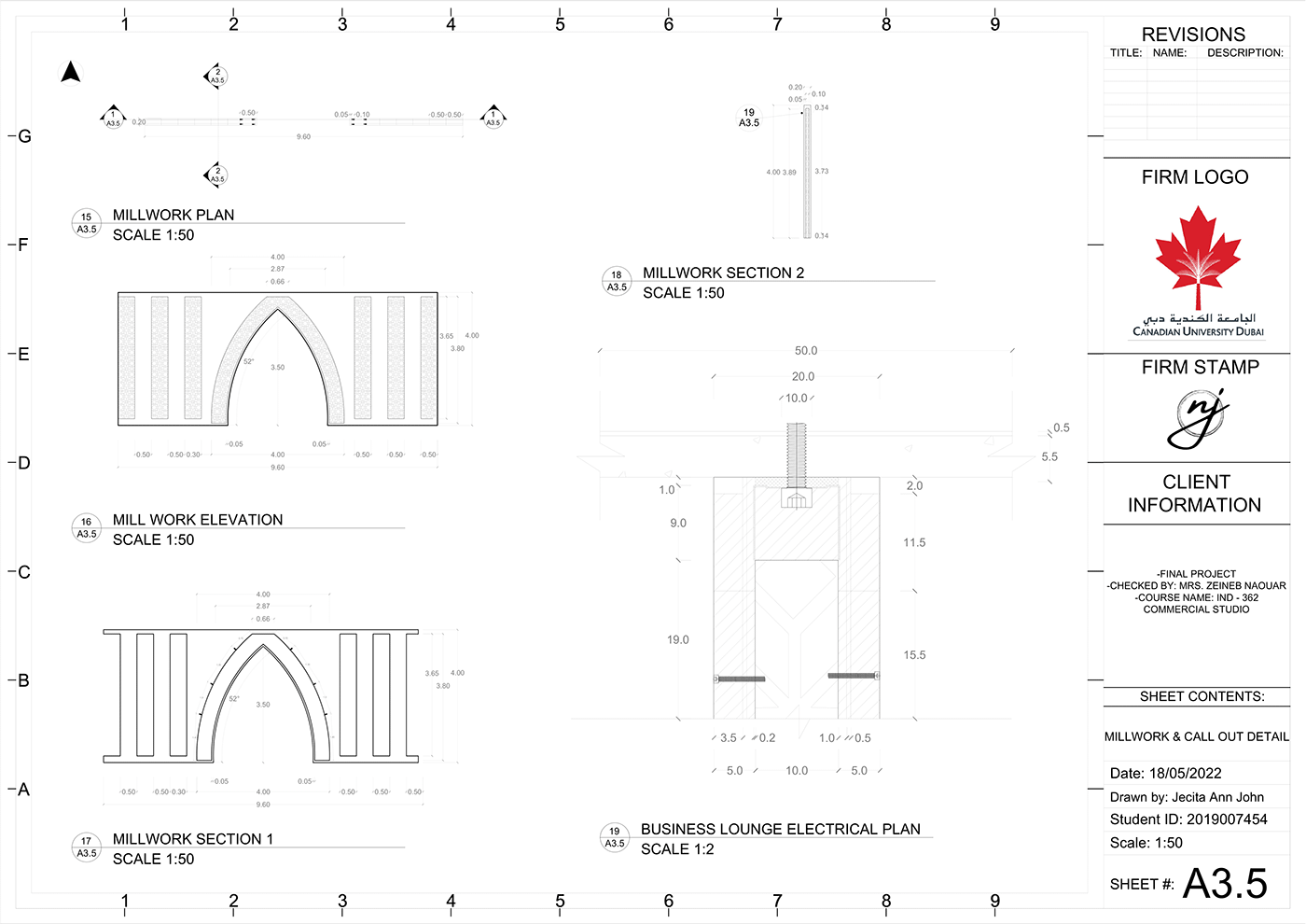 AutoCAD Drawing  interior design  print technical titleblock
