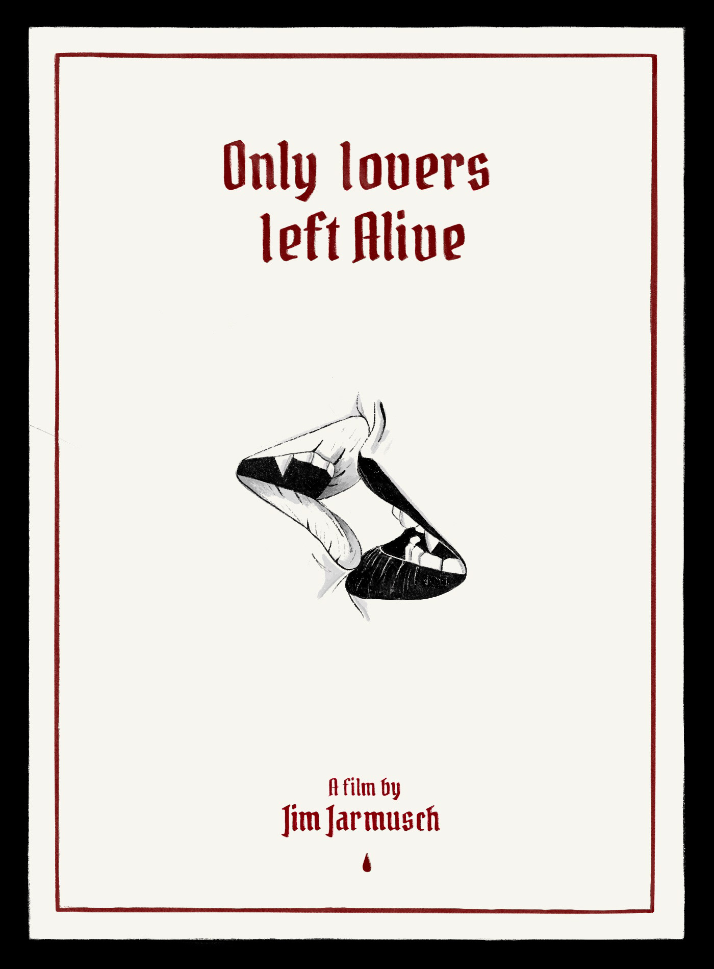 Digital Art  digital illustration ILLUSTRATION  jim jaramush kiss Lovers movie movie poster poster Procreate