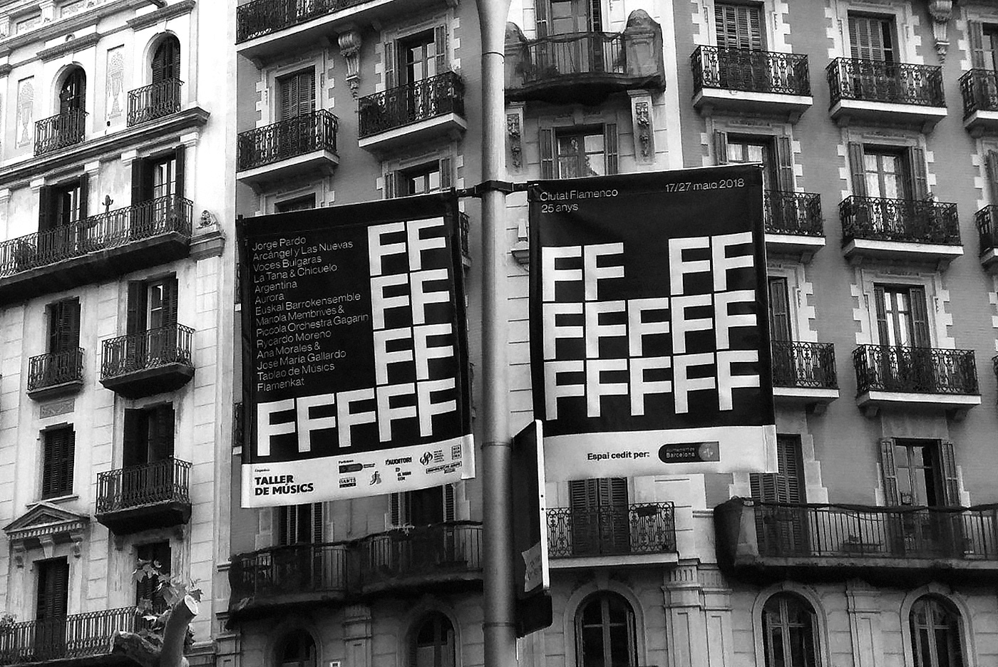 Flamenco music design poster festival barcelona