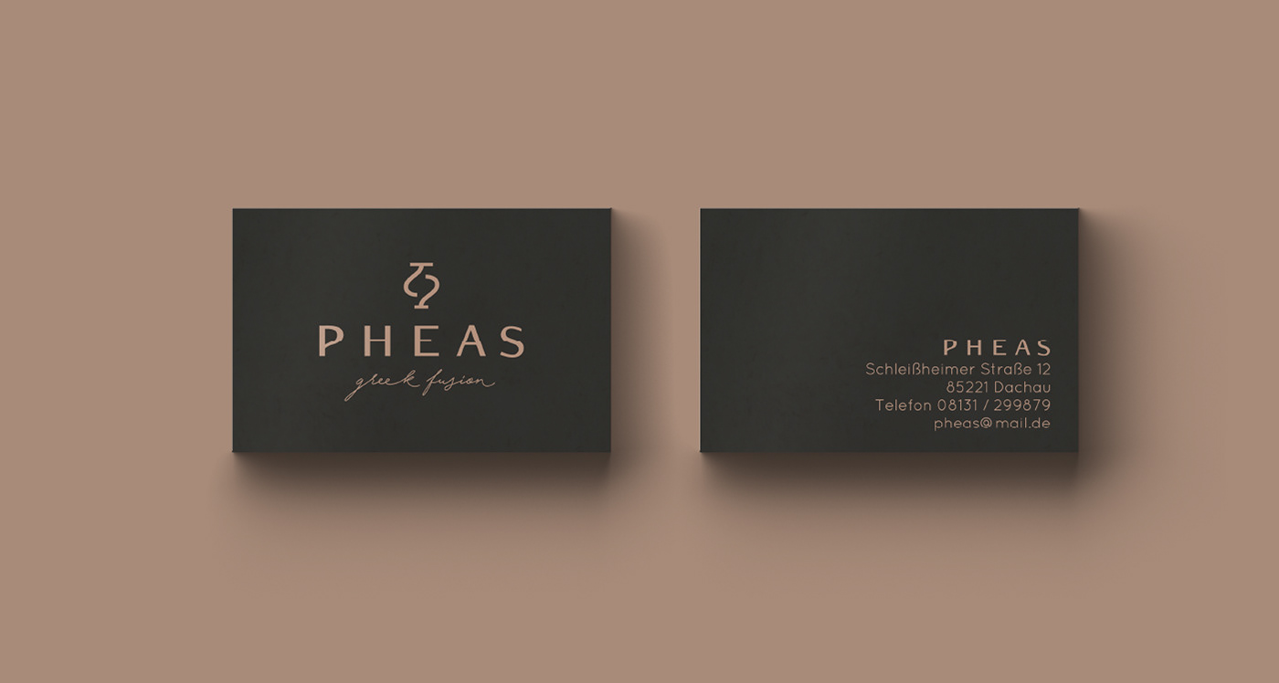 restaurant logo pheas Visual identiry branding  strationery mediterranean identity visual Brand Design