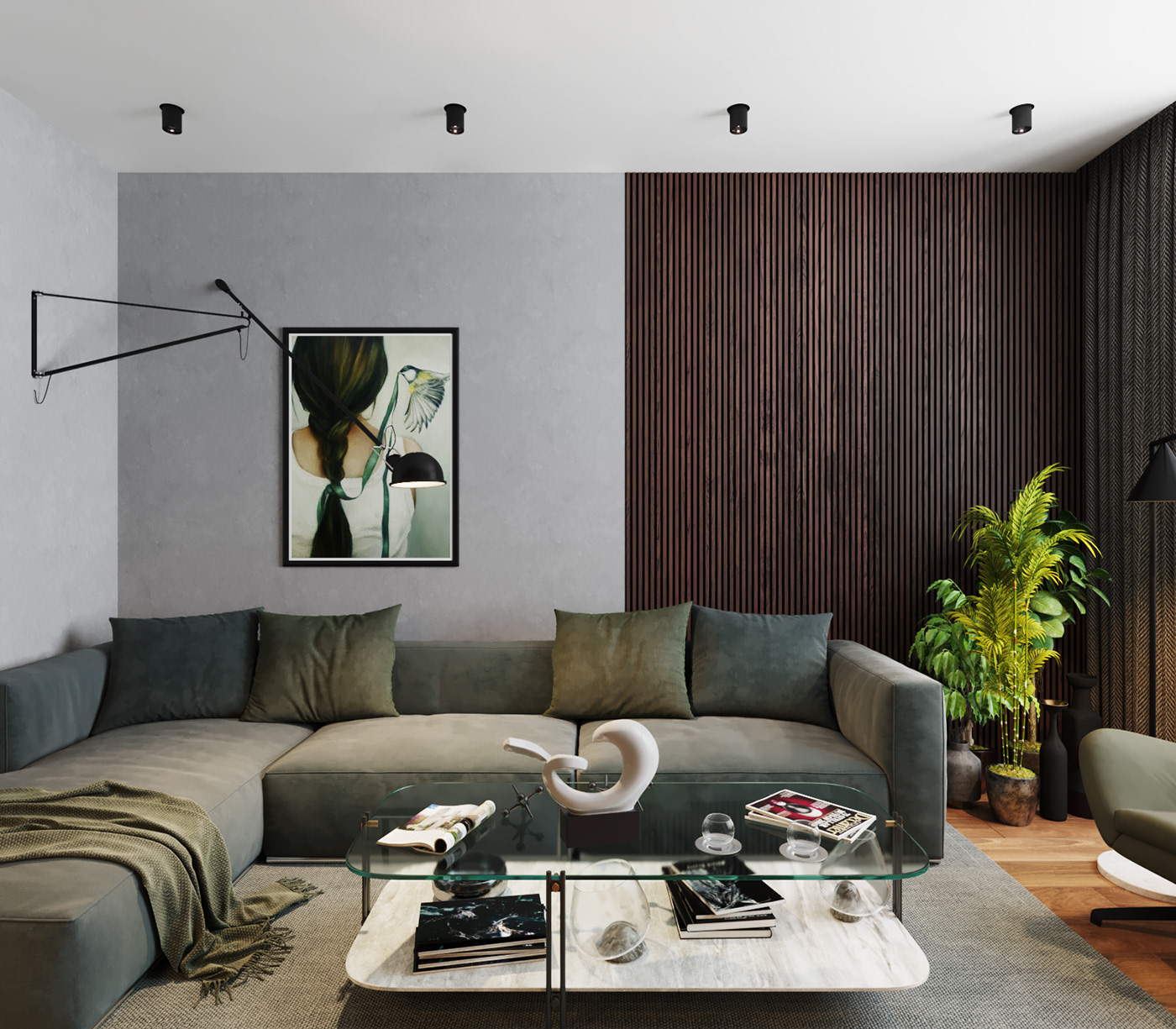 living room design Interior details coronarenderer Render 3d max 3D modern visualization