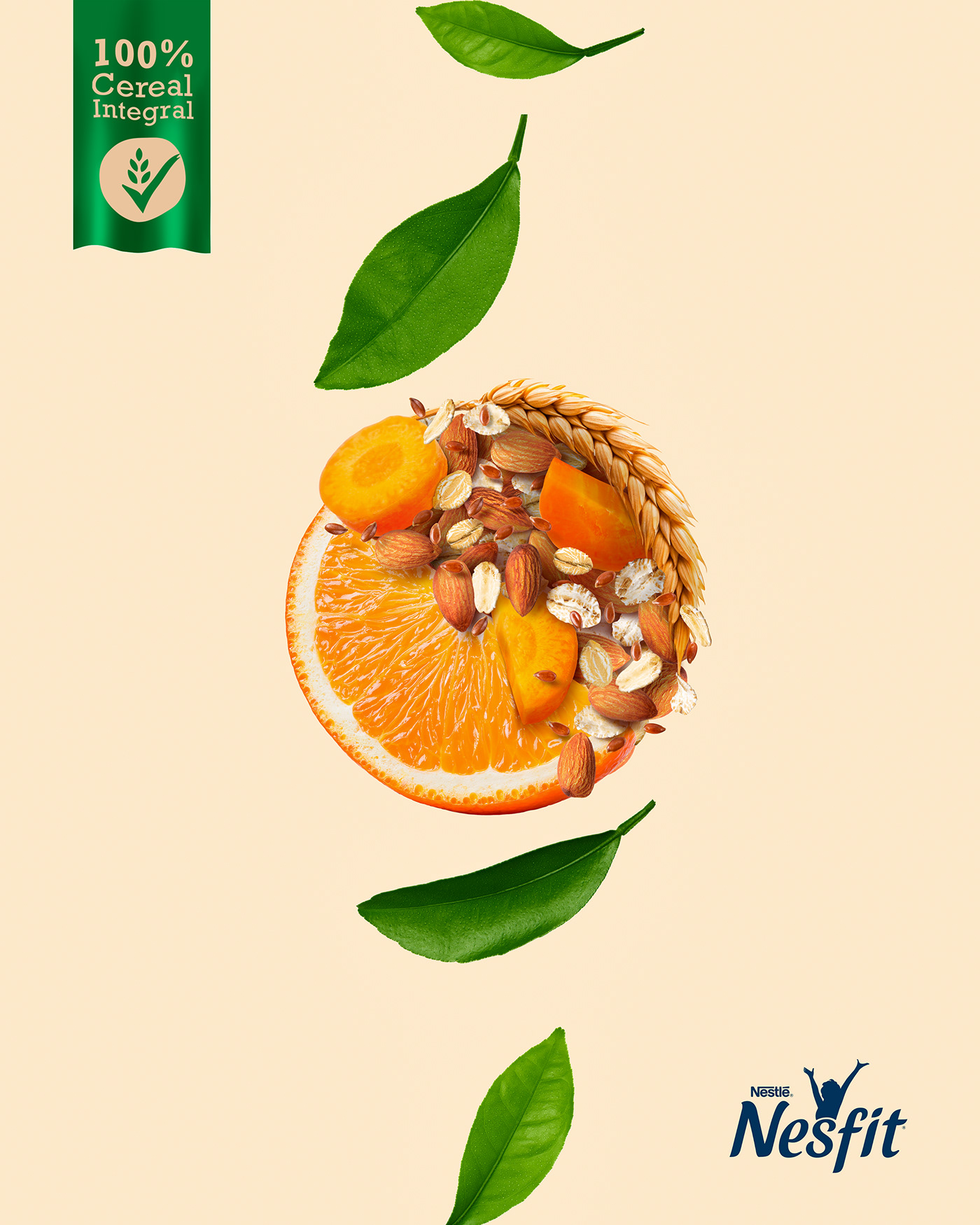 Fruit nuts Food  creative Advertising  retouch photoshop design fitness nesfit