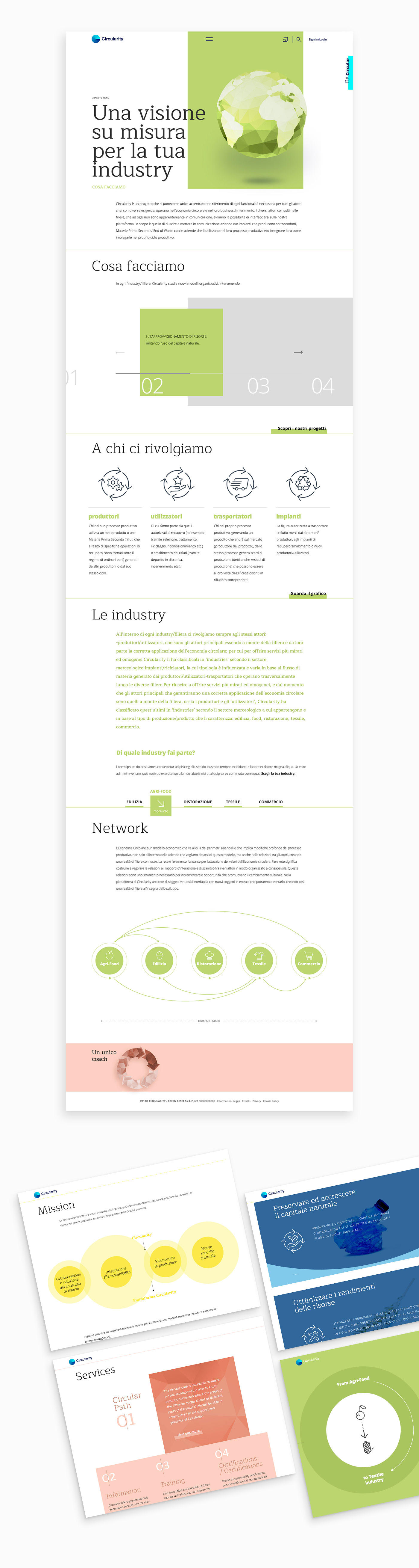green circular Website graphic economy