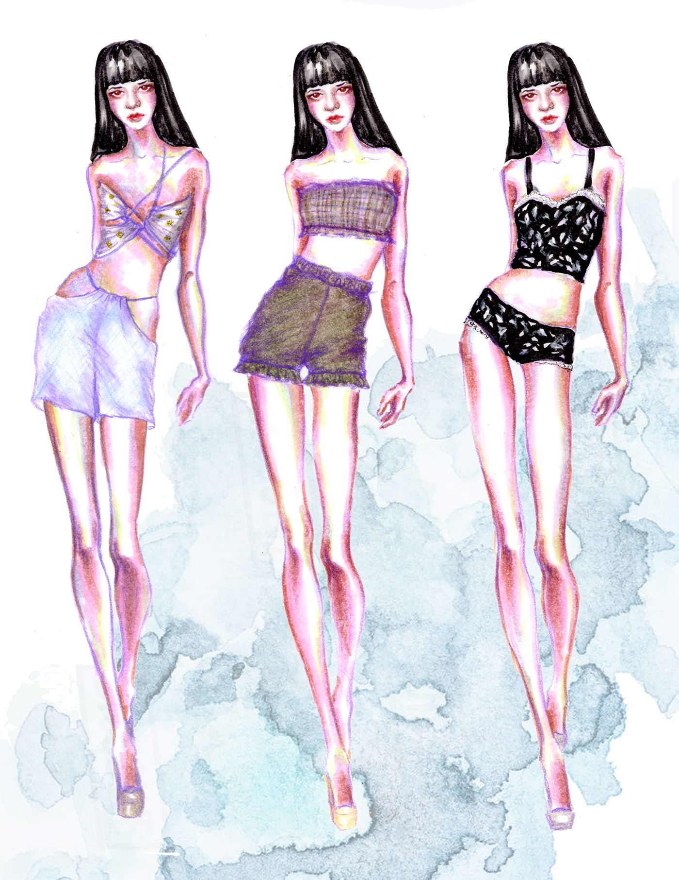 daywear fashion illustration fitnyc intimate apparel intimatewear lingeriedesign realistic render upcomingdesigners womenswear