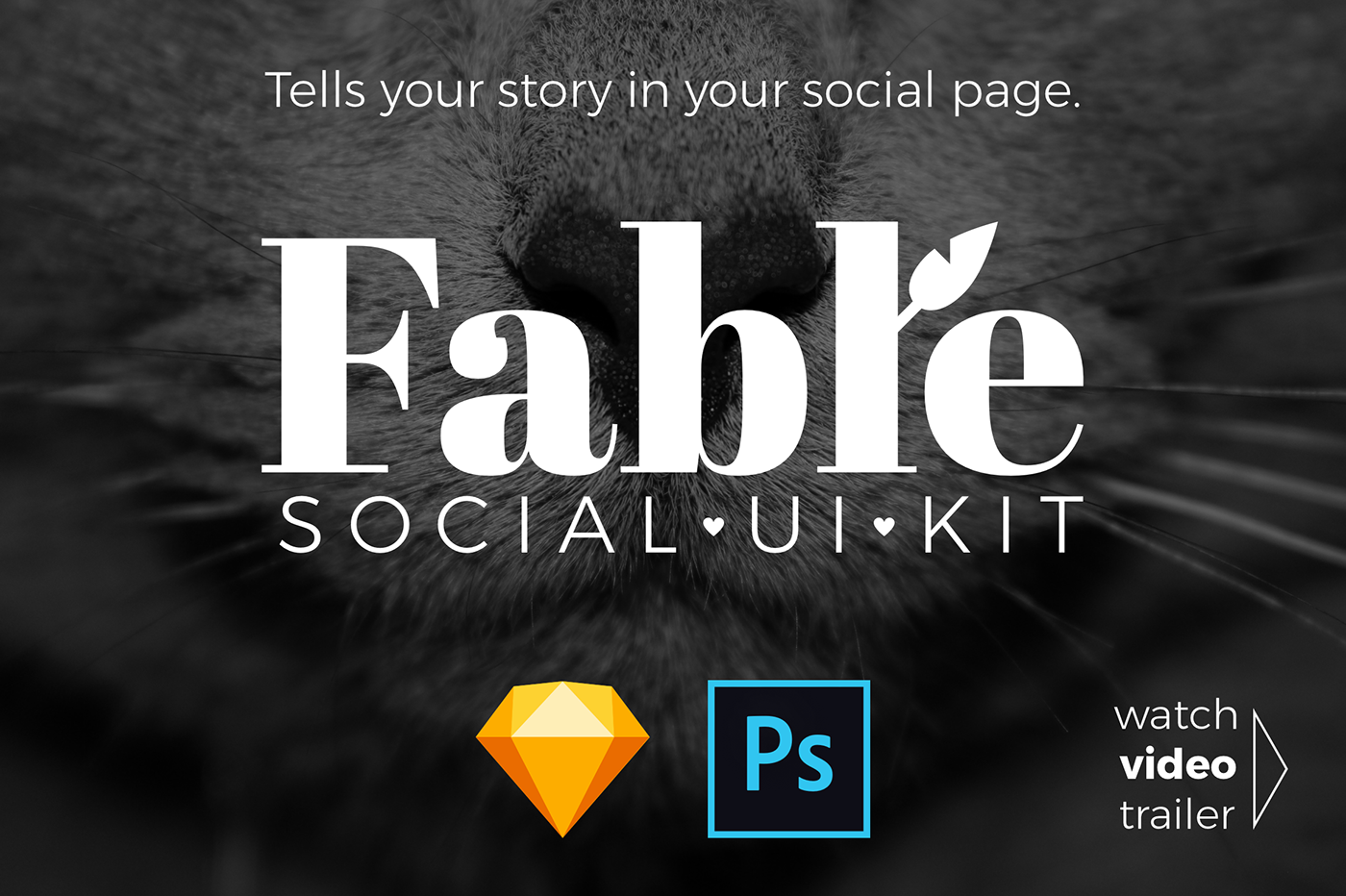 facebook twitter instagram Pinterest sketch photoshop social kit Pack template