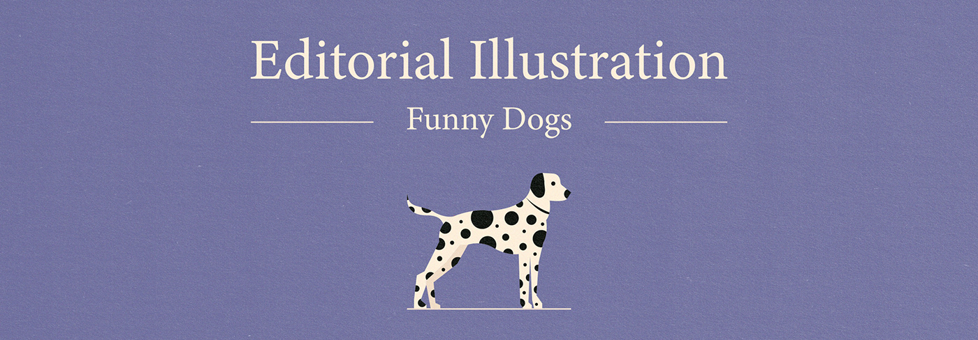 ILLUSTRATION  dog illustration editorial Editorial Illustration Digital Art  photoshop Graphic Designer dog character art funny dog