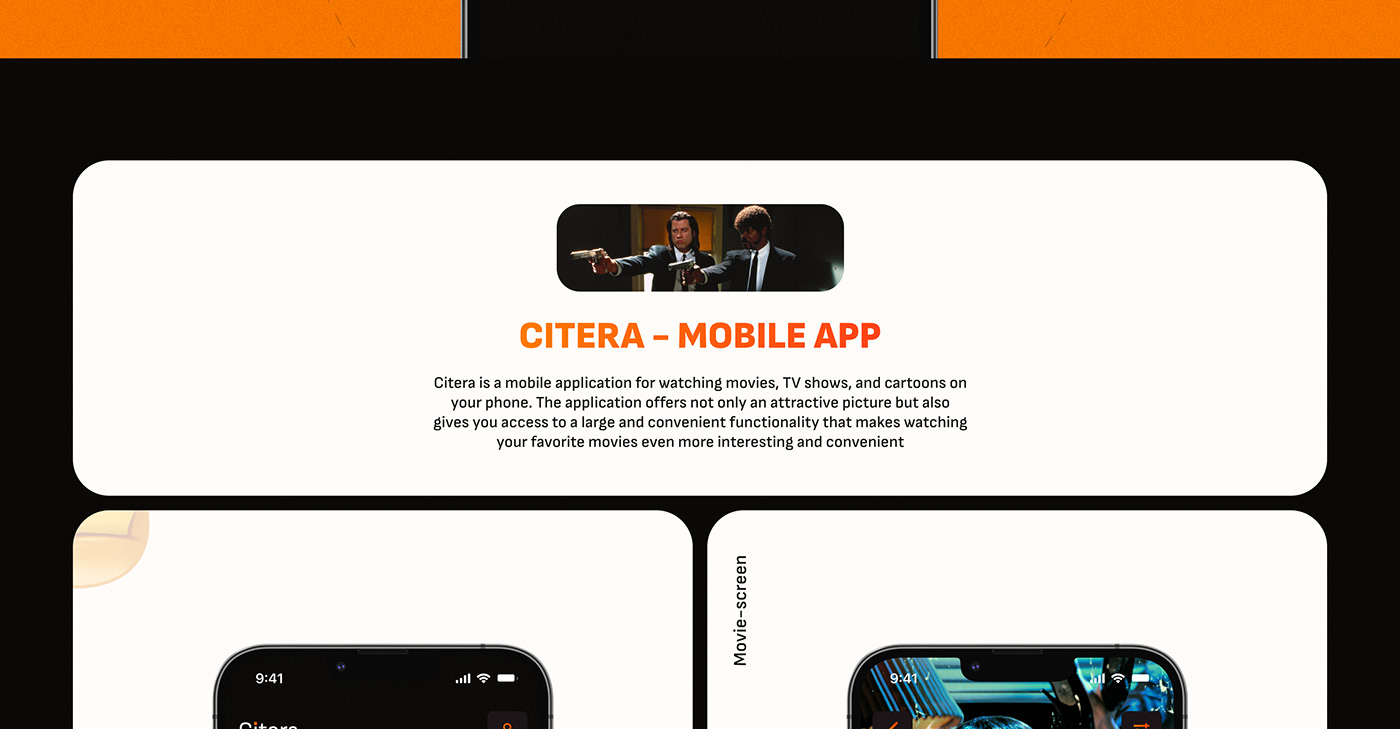 app Figma Interface logo mobile Mobile app UI UI/UX ux Cinema