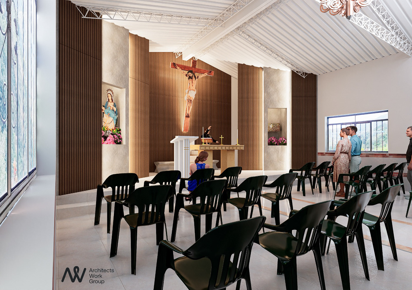 Diseño de Interiores arquitectura Render D5 Render diseño religioso