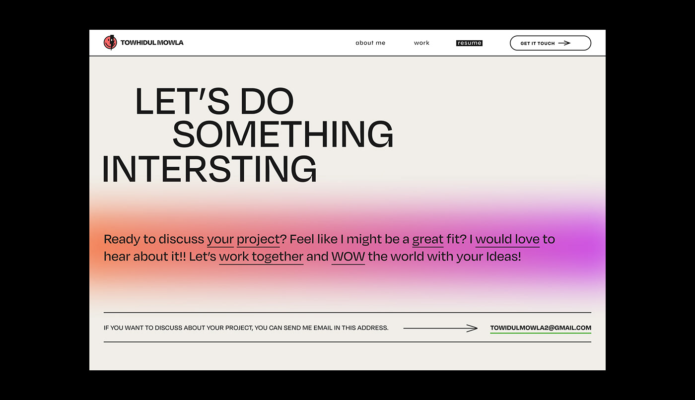 clean minimal portfolio presentation typography   UI ux Web Design  Webflow Website