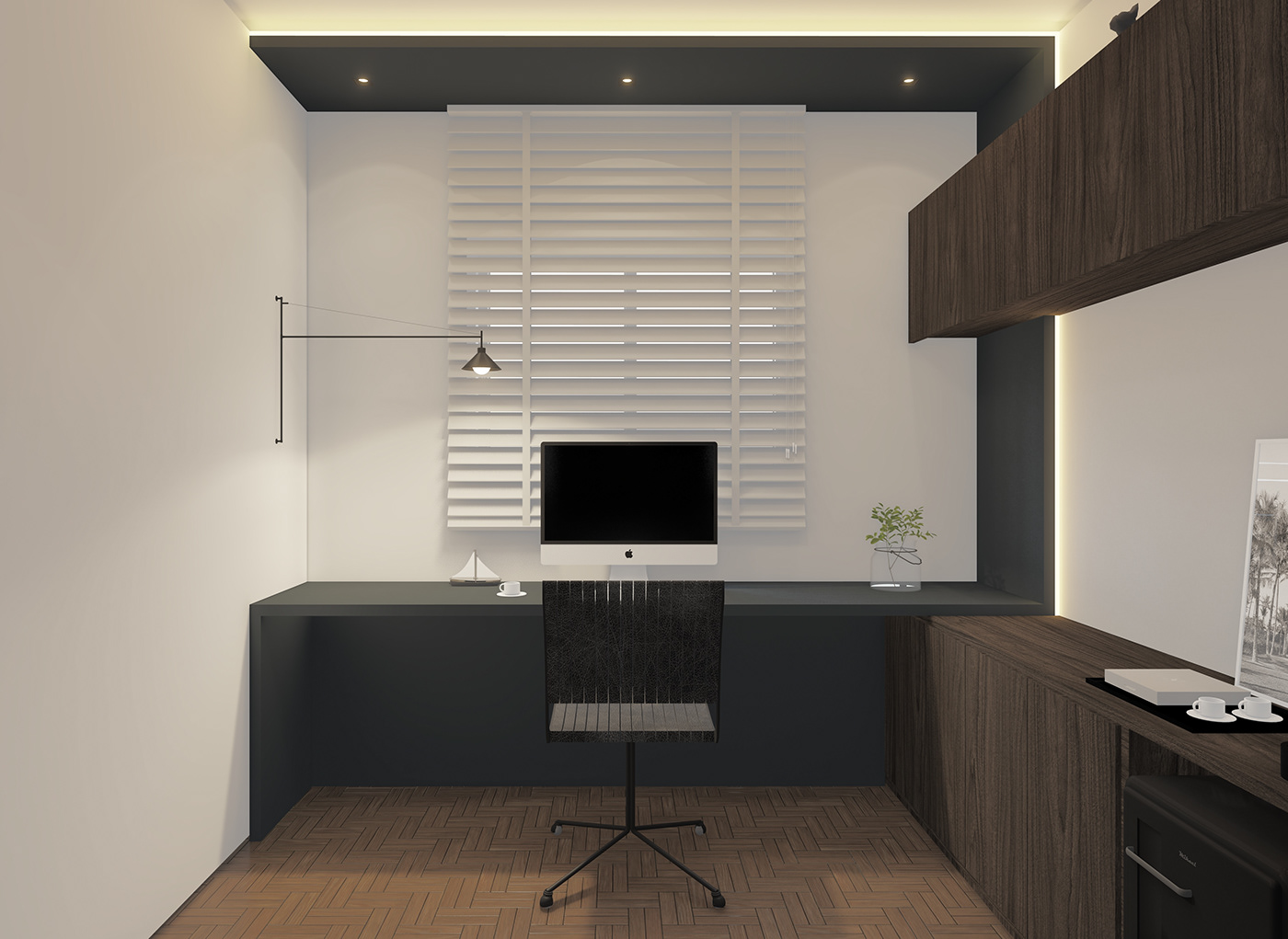 Office retrofit interior design  architecture 3D