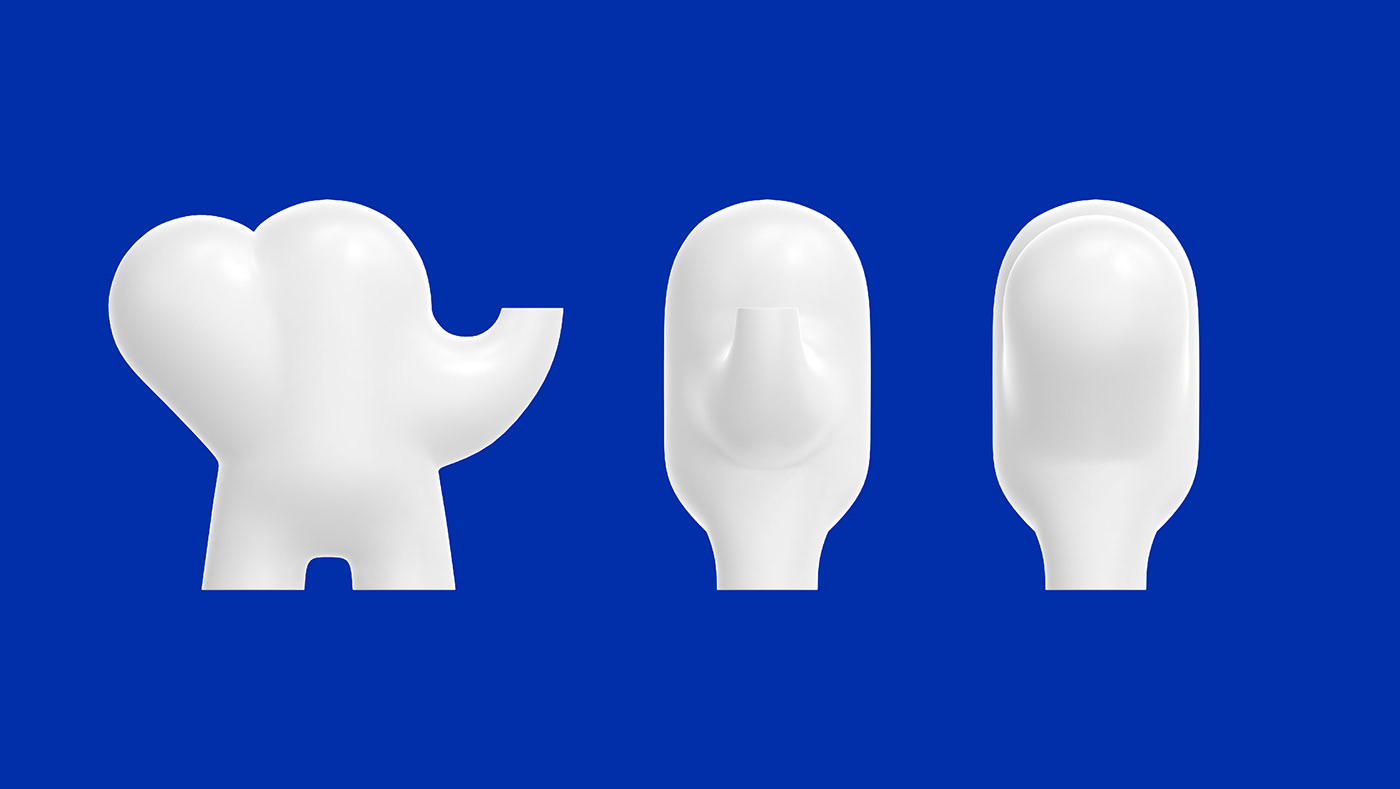 art brand cartoon creative design elephant klein blue logo Pet visual identity