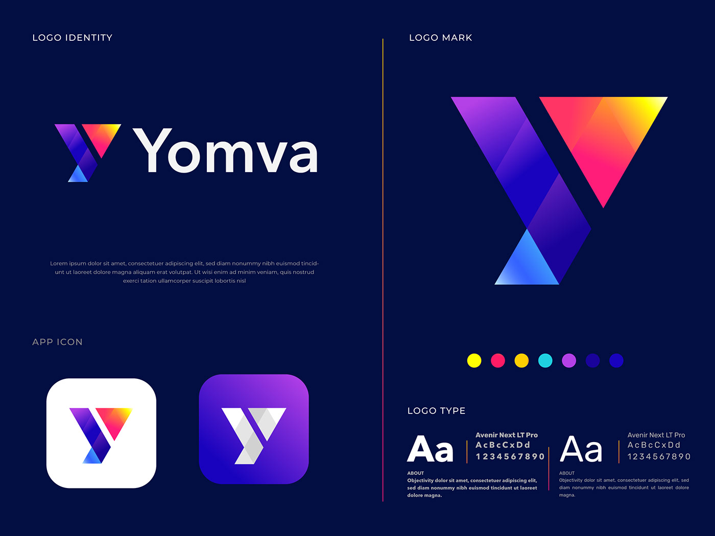 abstract branding  design graphic design  Icon identity logo logo designer modern Y logo