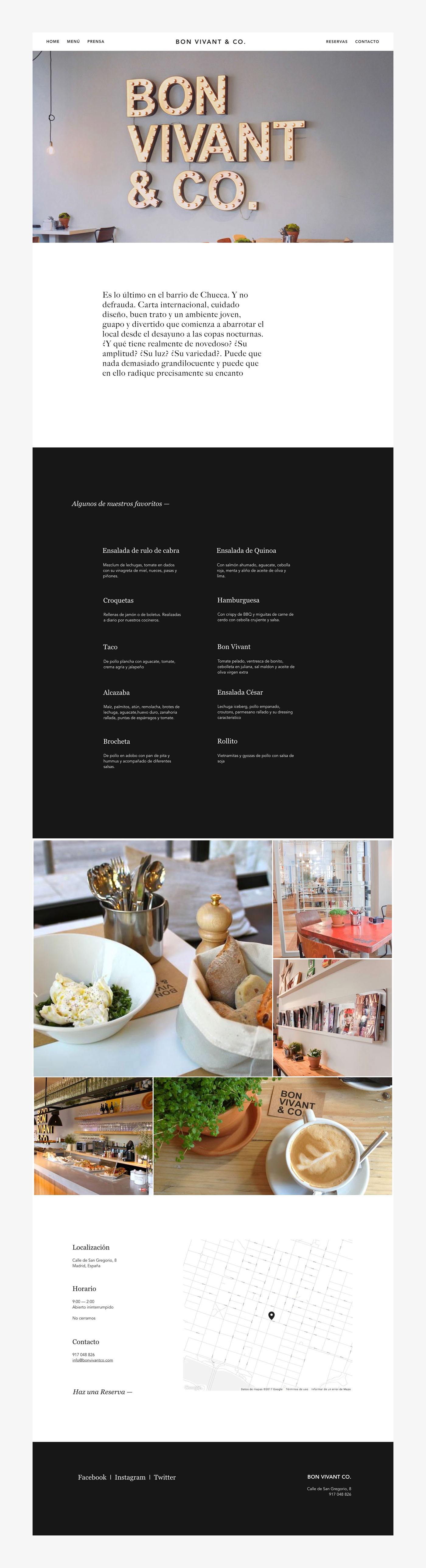 restaurant Website madrid wordpress HTML css design