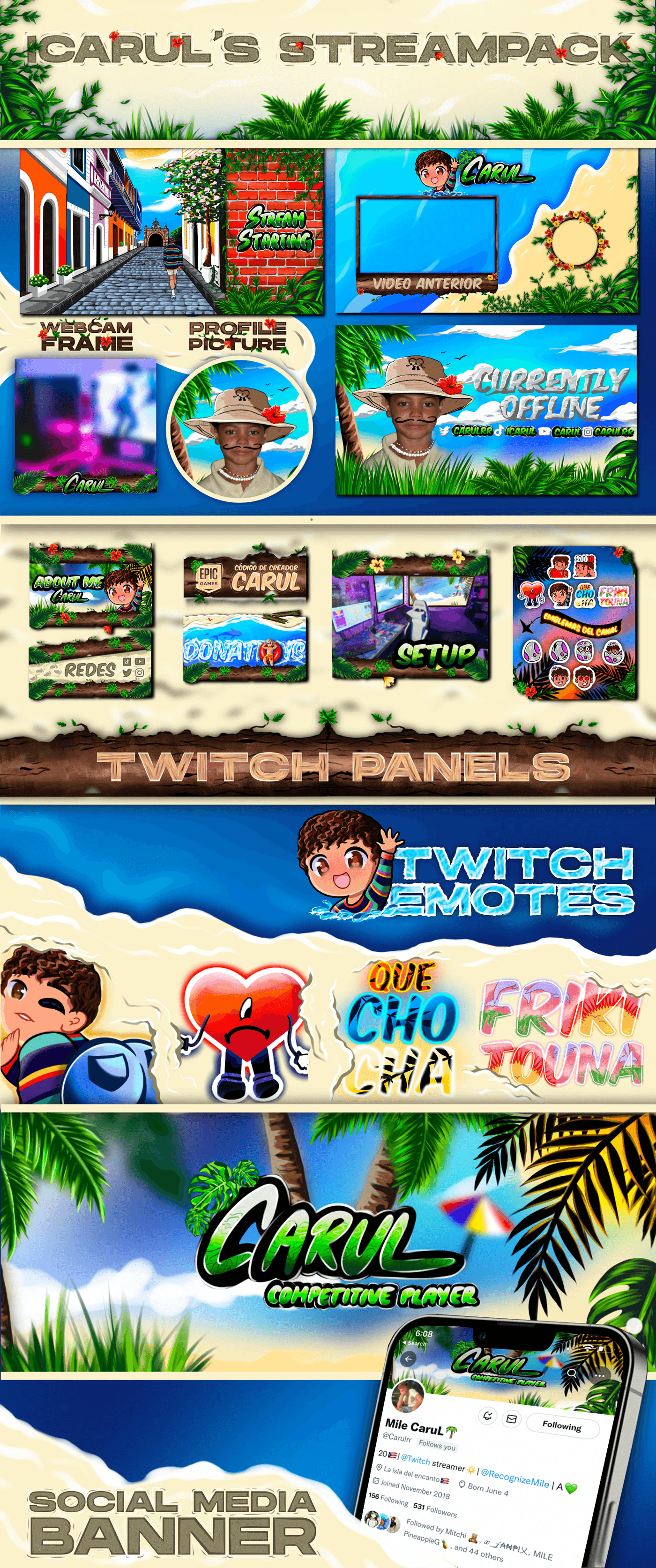 Gaming profile picture rebranding Stream pack STREAMDESIGN Streamer streamoverlay twitch design Twitch Emotes twitch pannels
