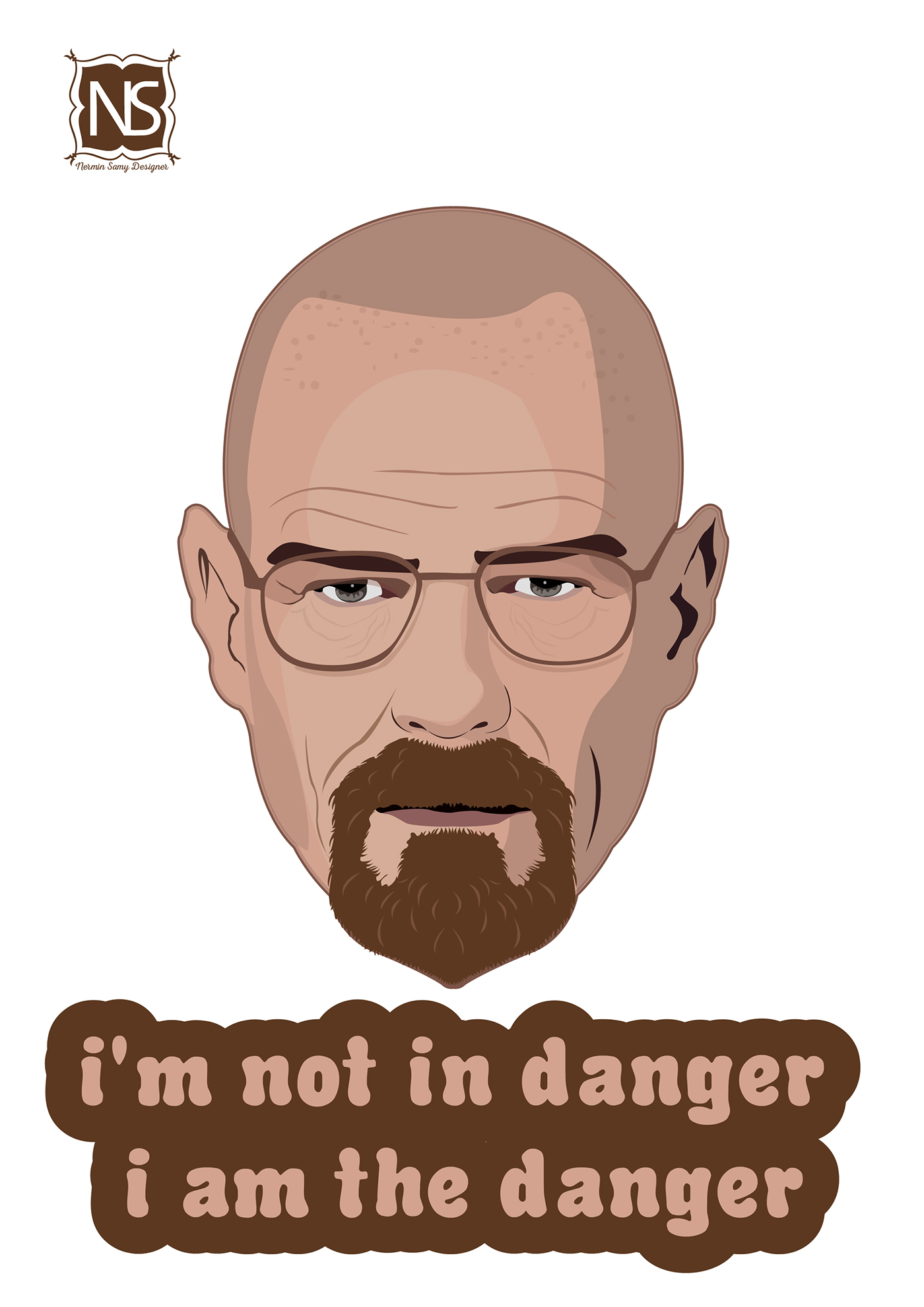 breaking bad mr white cup notebook Character print