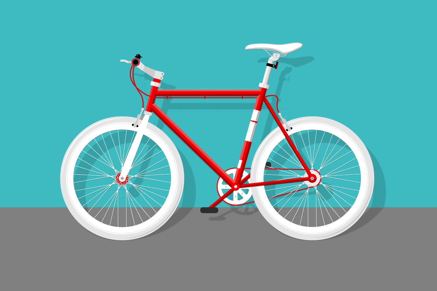 Bike vector Icon fixie Hipster