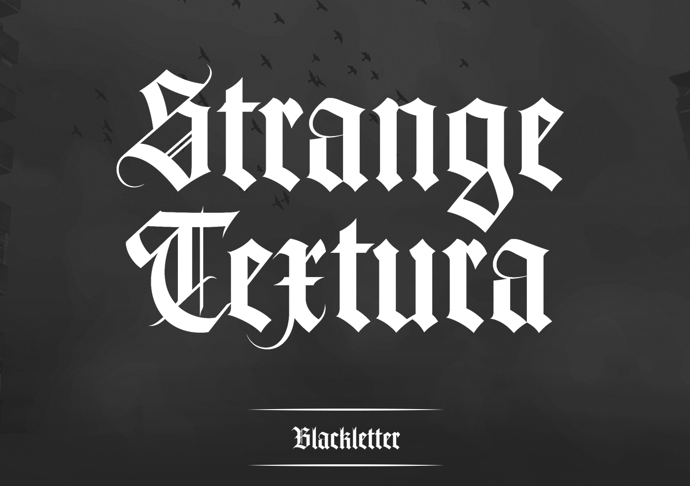 strange textura texture font typo police Typeface gothique Blackletter student